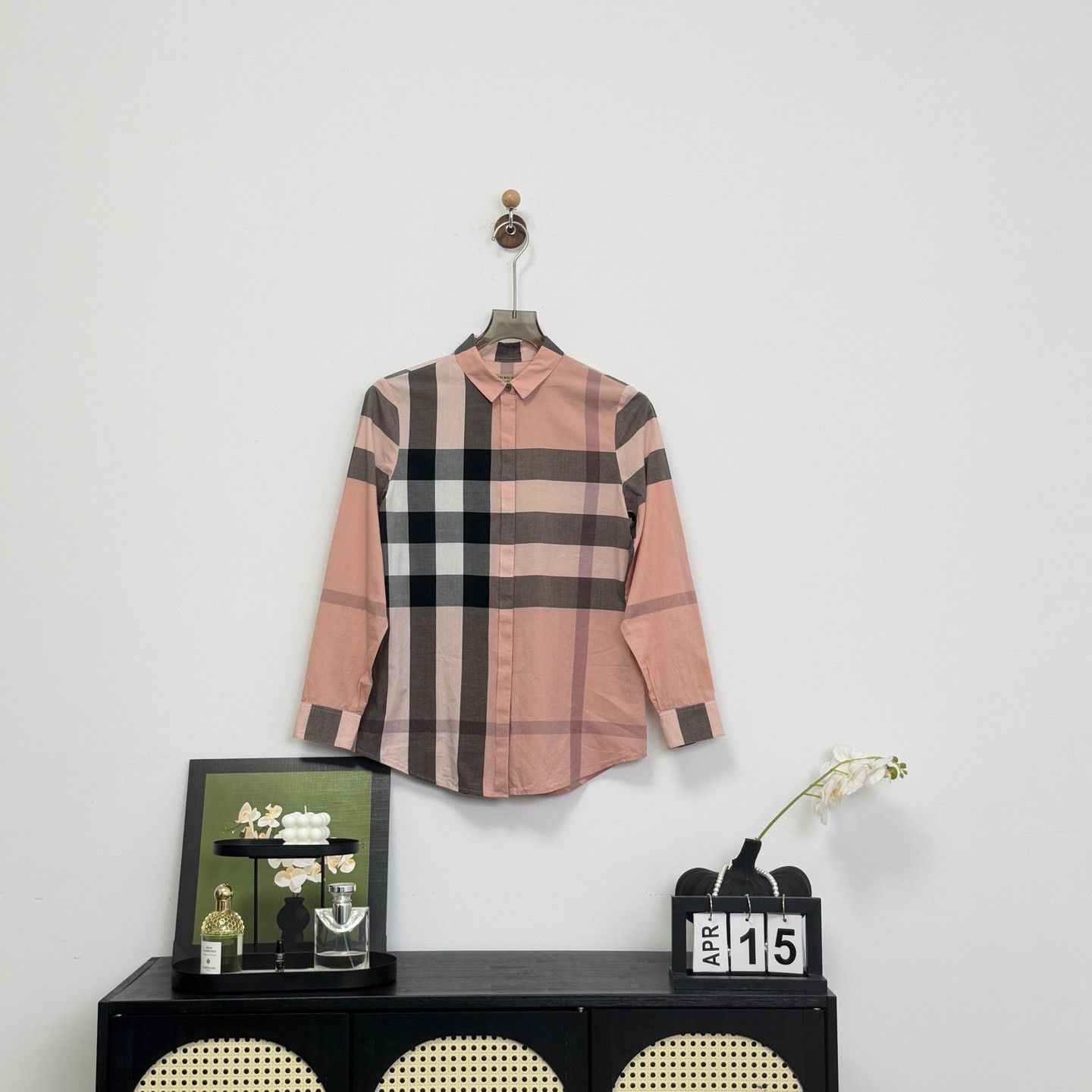 Burberry Burberry Pink Check Button Up Shirt XS Size XS / US 0-2 / IT 36-38 - 2 Thumbnail