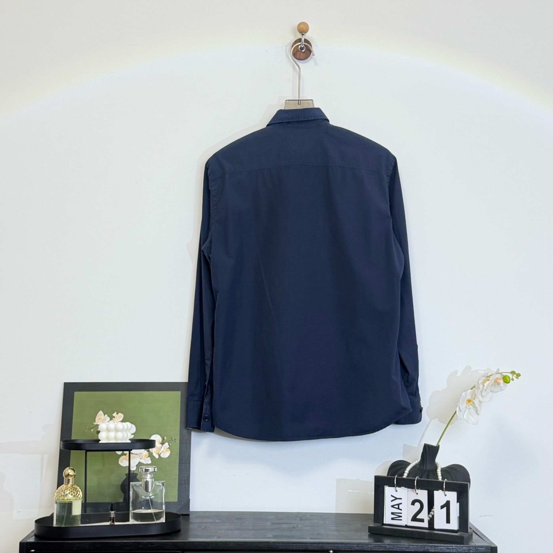 Burberry Burberry Navy Blue TB Embroidered Shirt Size M Size US M / EU 48-50 / 2 - 4 Thumbnail