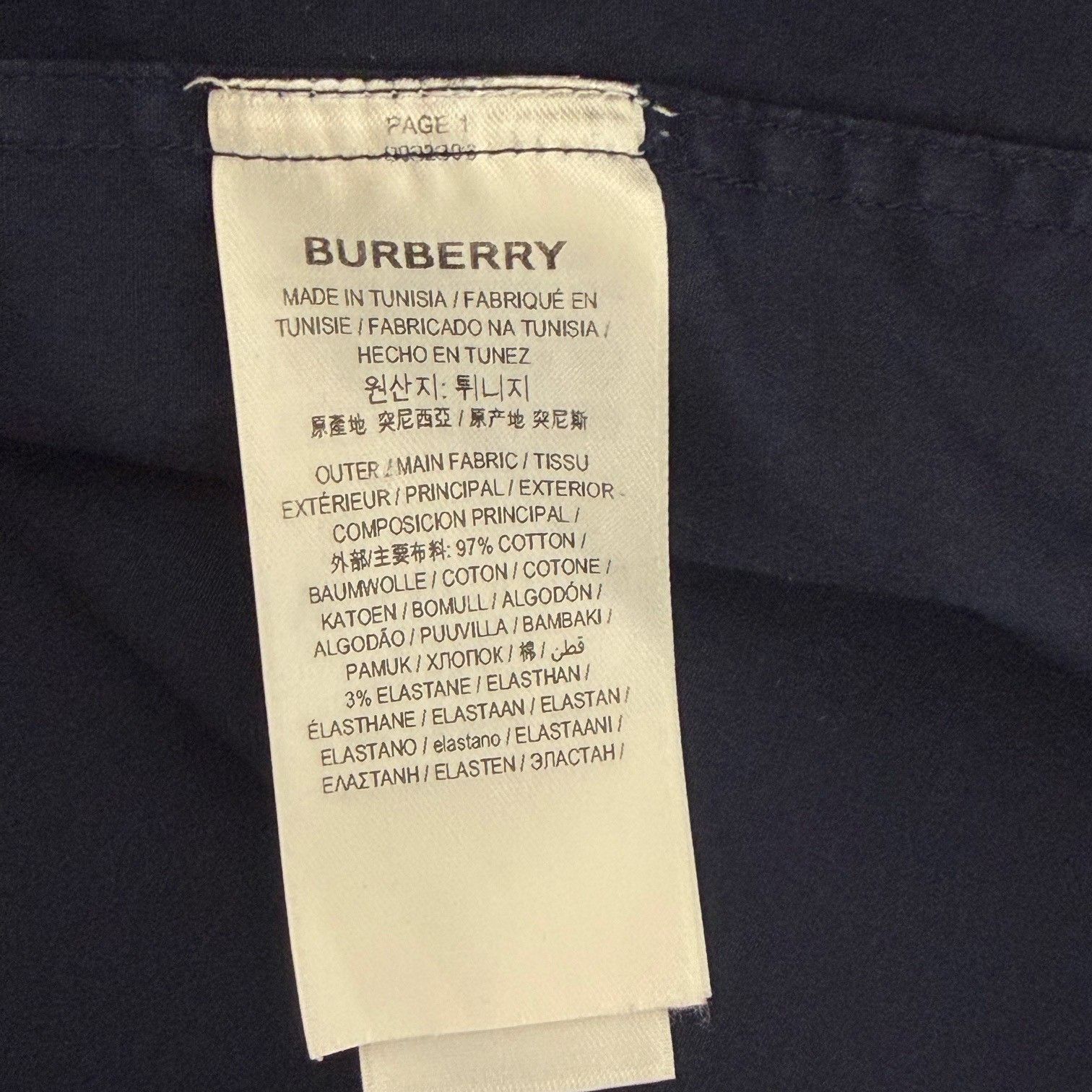 Burberry Burberry Navy Blue TB Embroidered Shirt Size M Size US M / EU 48-50 / 2 - 6 Thumbnail