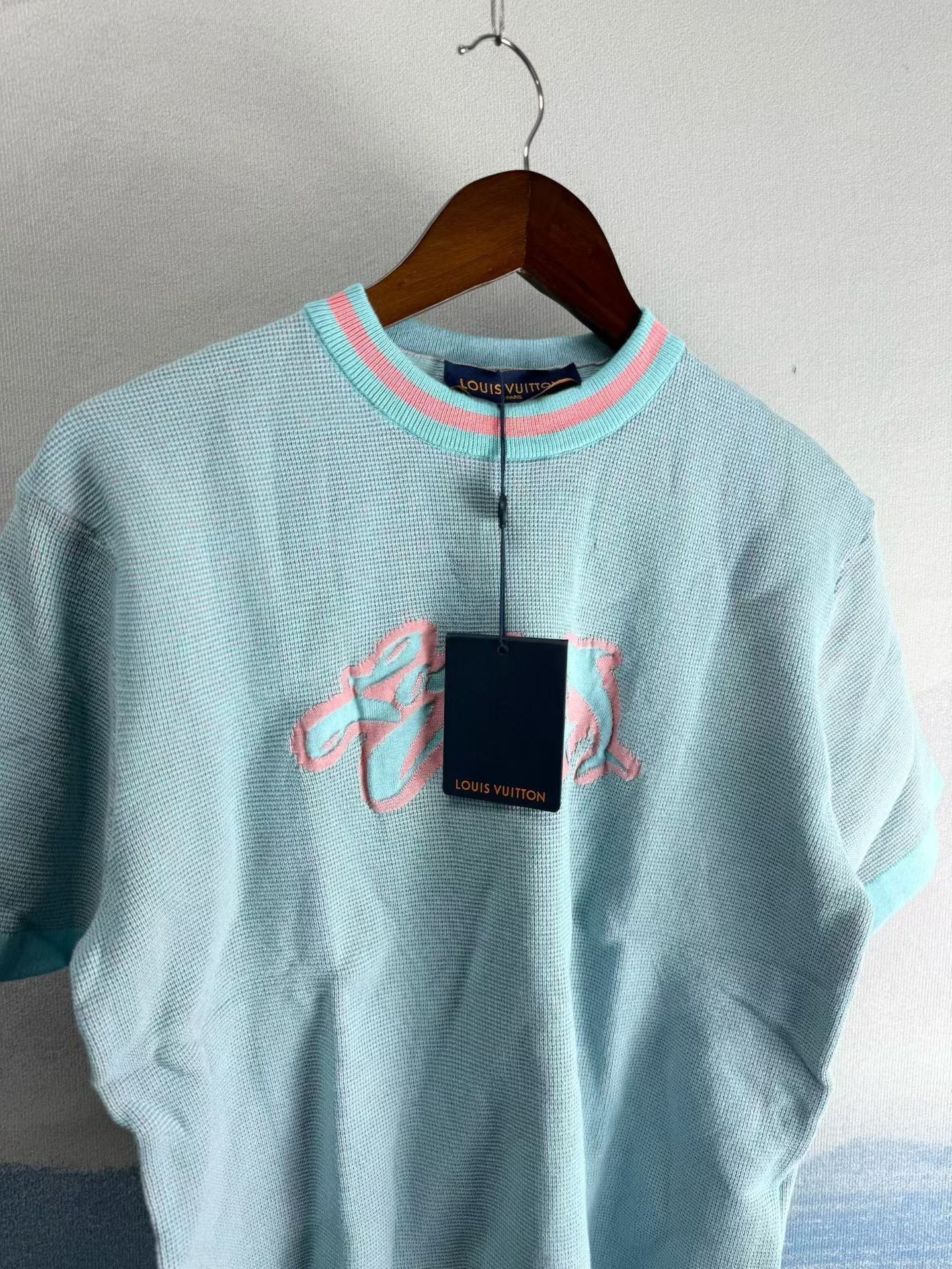 Louis Vuitton Louis Vuitton Dolphin Logo Knit T-Shirt Size M Size US M / EU 48-50 / 2 - 3 Thumbnail