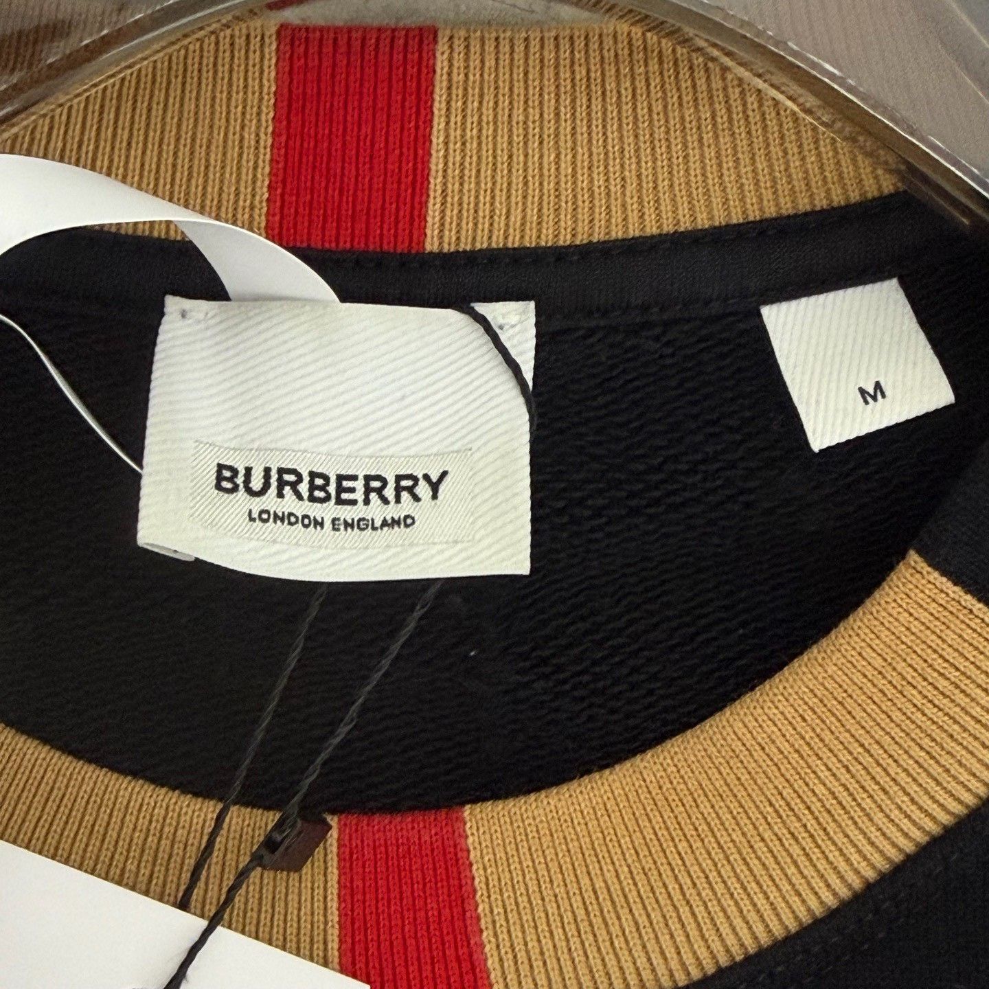 Burberry Burberry Icon Stripe Trim Logo Sweatshirt M Size US M / EU 48-50 / 2 - 3 Thumbnail