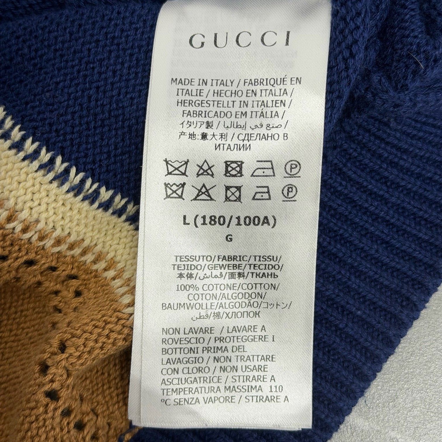 Gucci Gucci Monogram Panel Knit Cardigan Size L Size US L / EU 52-54 / 3 - 6 Thumbnail