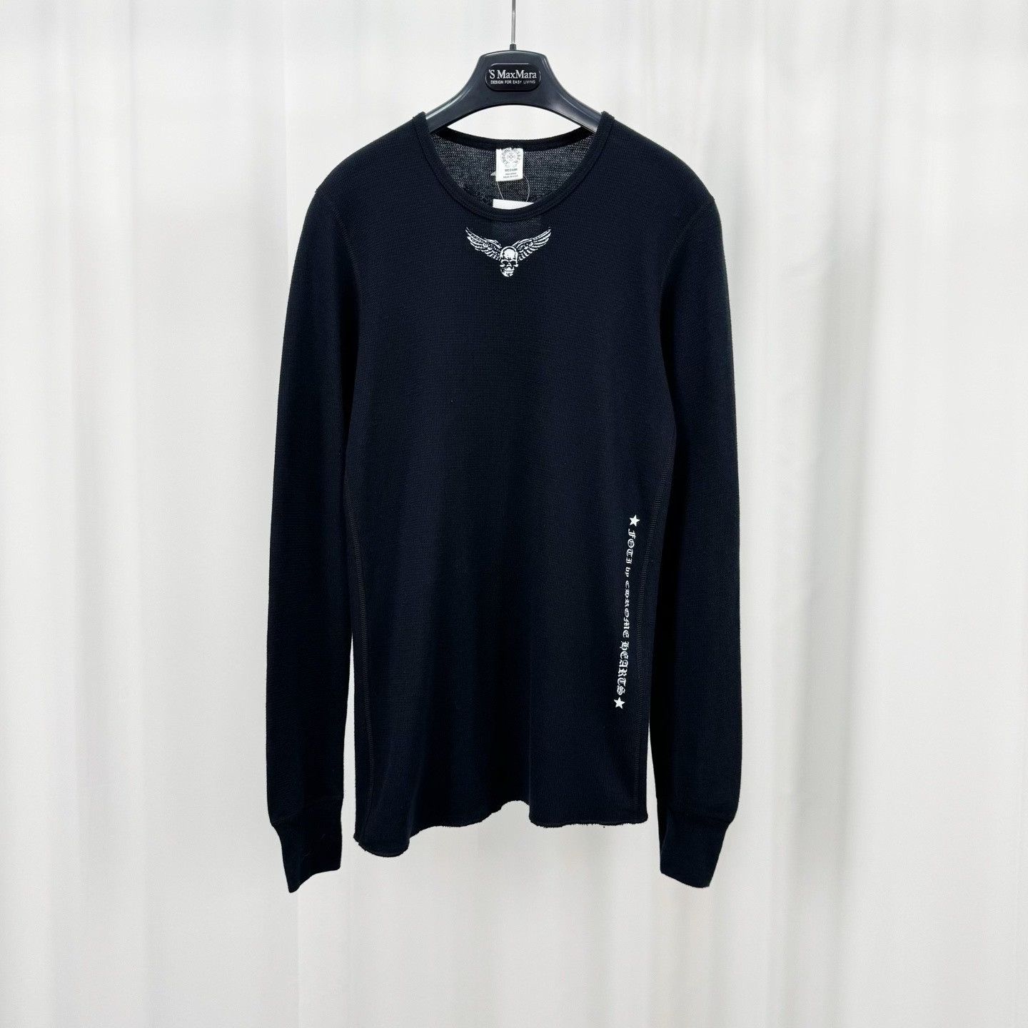 Chrome Hearts CHROME HEARTS Foti Winged Skull Waffle Knit Tee M Size US M / EU 48-50 / 2 - 2 Thumbnail