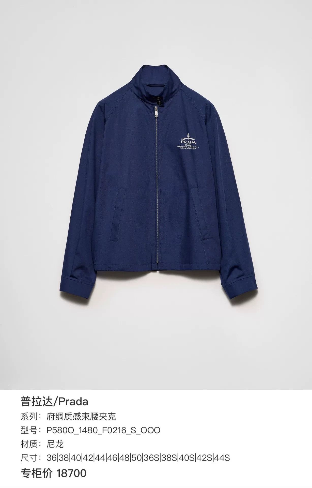 Prada Prada Logo Print Zip-Up Jacket 40 Size S / US 4 / IT 40 - 9 Thumbnail