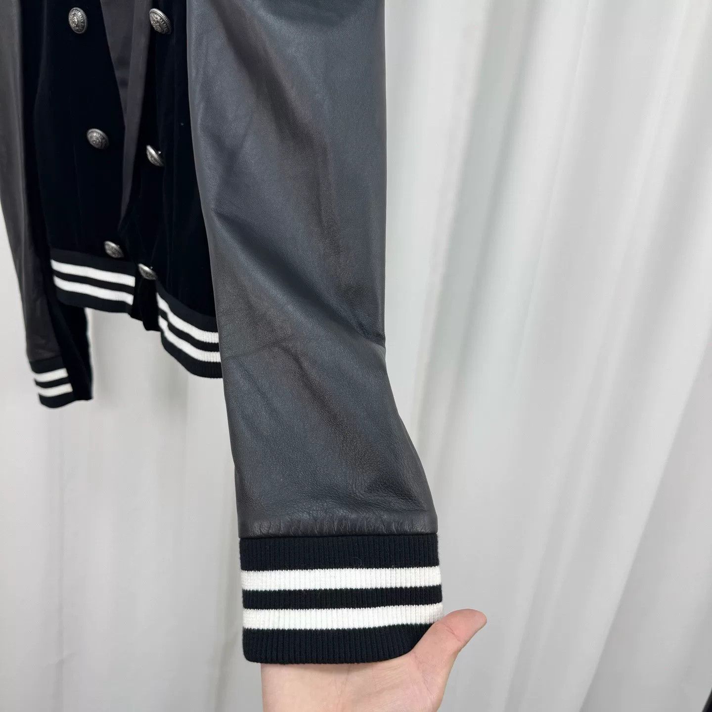 Balmain Balmain Lambskin Sleeve Velvet Jacket Size 52 Size US L / EU 52-54 / 3 - 5 Thumbnail