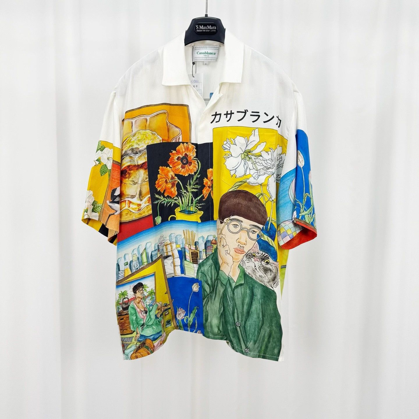Casablanca Casablanca Portrait Print Silk Short Sleeve Shirt M Size US M / EU 48-50 / 2 - 2 Thumbnail