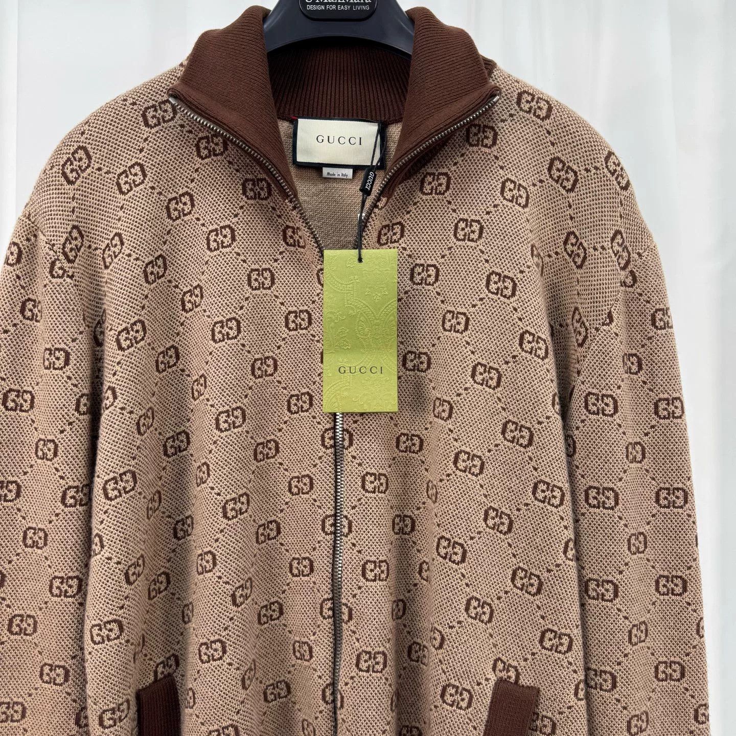 Gucci Gucci GG Monogram Jacquard Knit Zip Jacket Size S Size US S / EU 44-46 / 1 - 4 Thumbnail