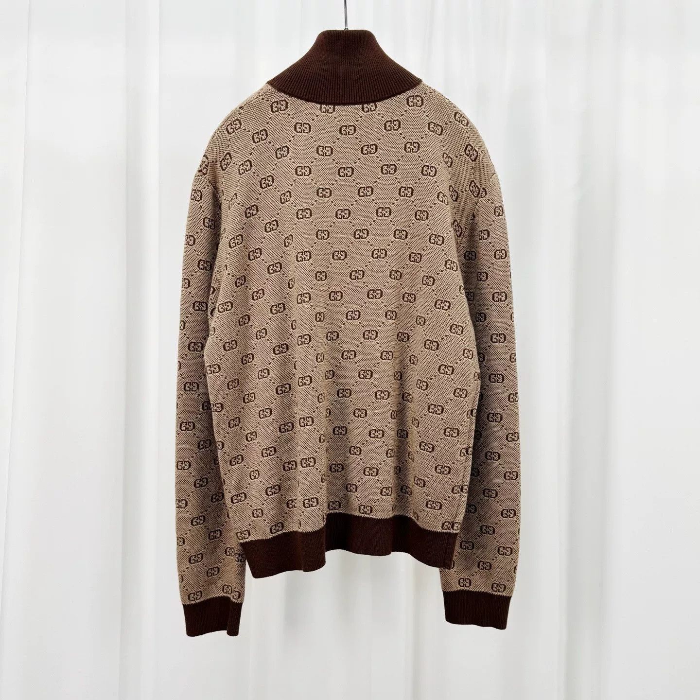 Gucci Gucci GG Monogram Jacquard Knit Zip Jacket Size S Size US S / EU 44-46 / 1 - 3 Thumbnail