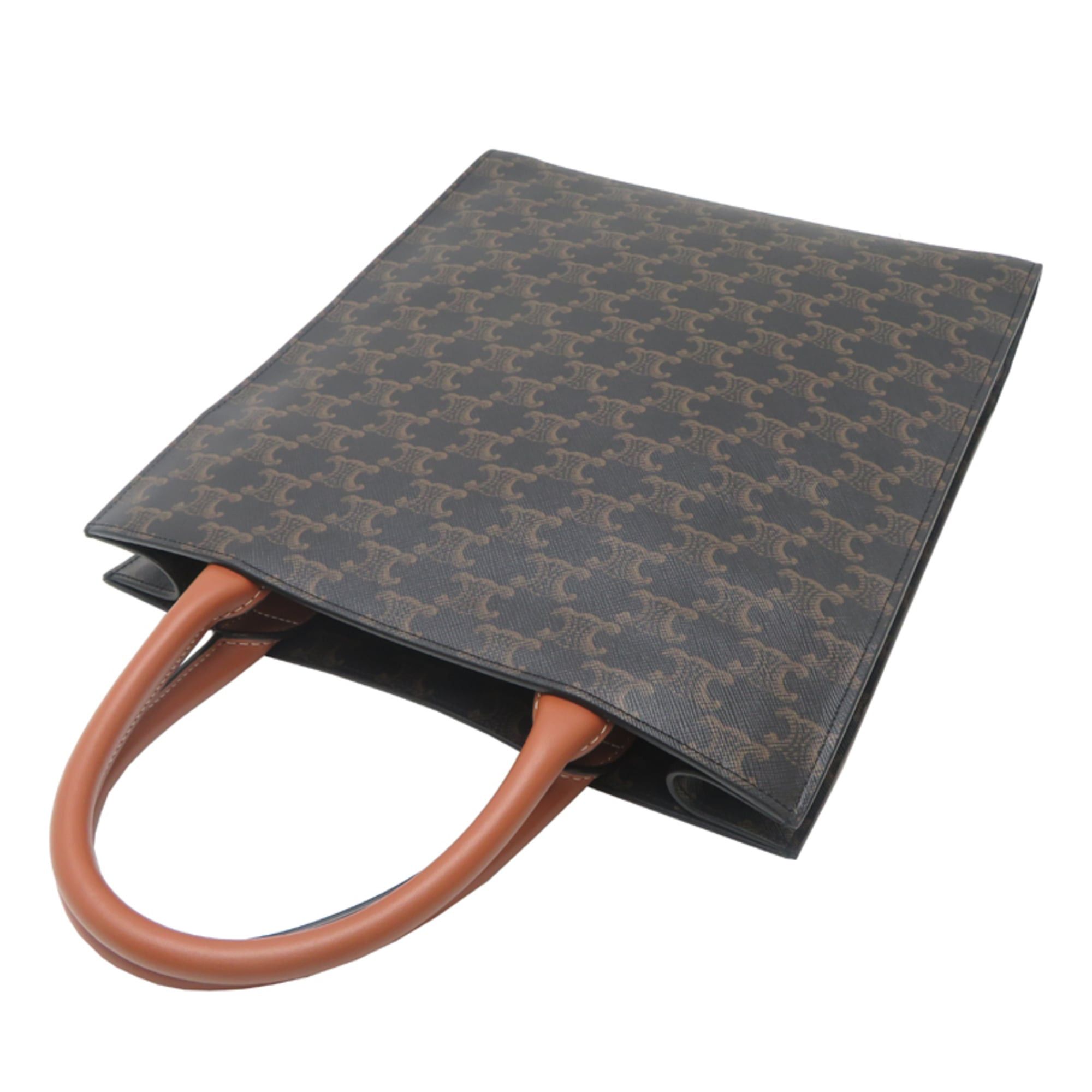 Celine Celine Triomphe Mini Vertical Cabas Women's Handbag, Calfskin, Brown Size ONE SIZE - 4 Thumbnail