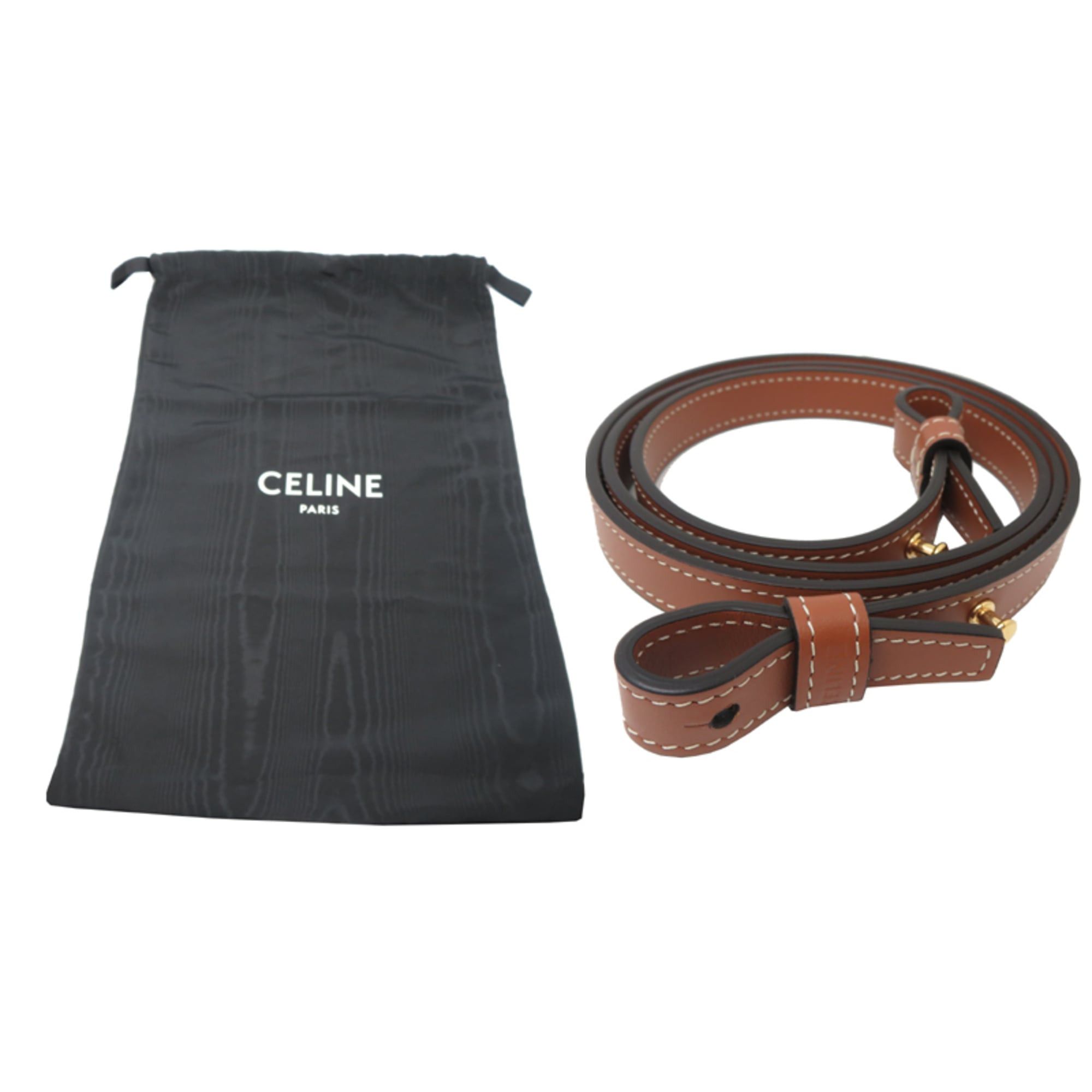 Celine Celine Triomphe Mini Vertical Cabas Women's Handbag, Calfskin, Brown Size ONE SIZE - 9 Thumbnail