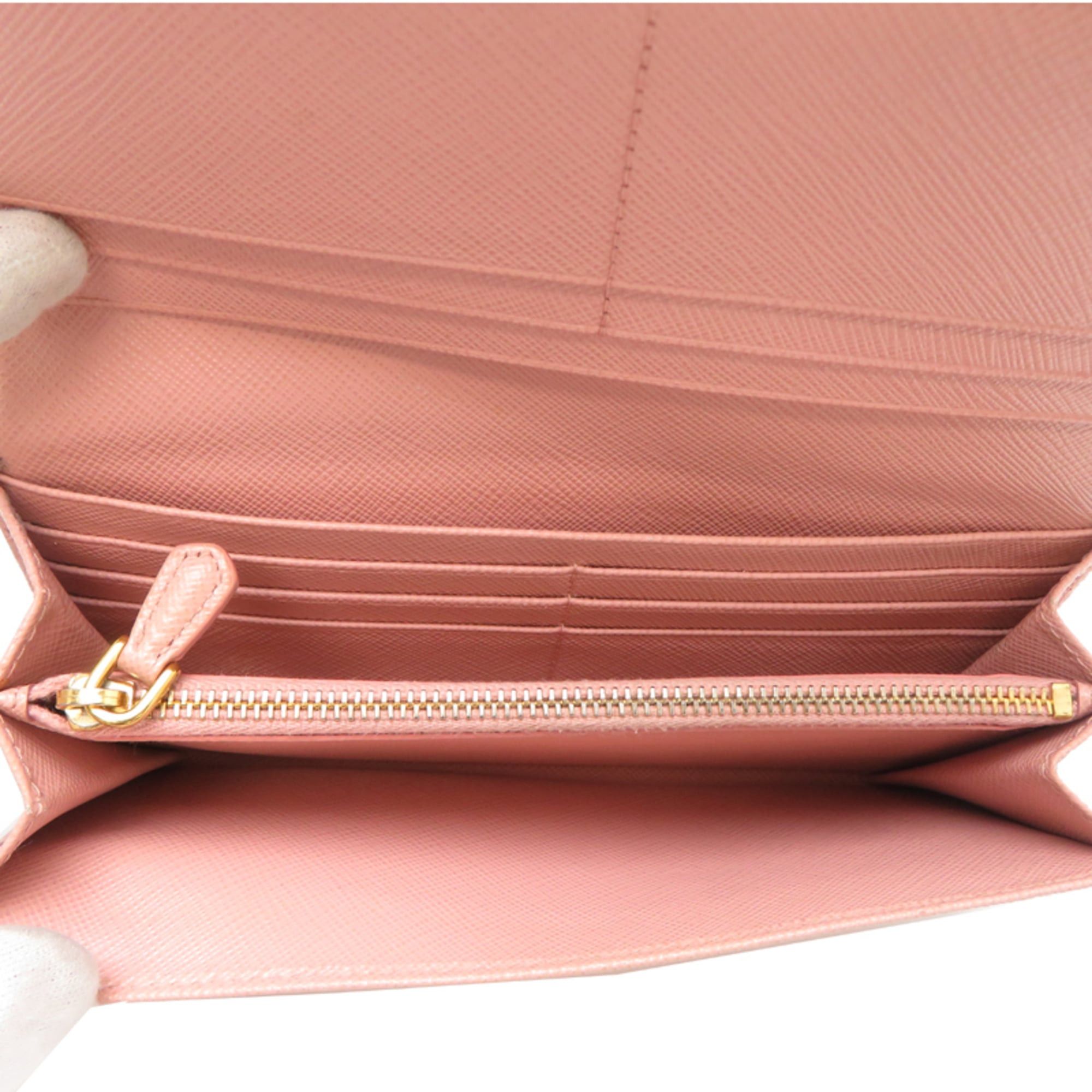 Prada Prada Women's Long Wallet 1MH132 Saffiano Leather Pink Size ONE SIZE - 6 Thumbnail