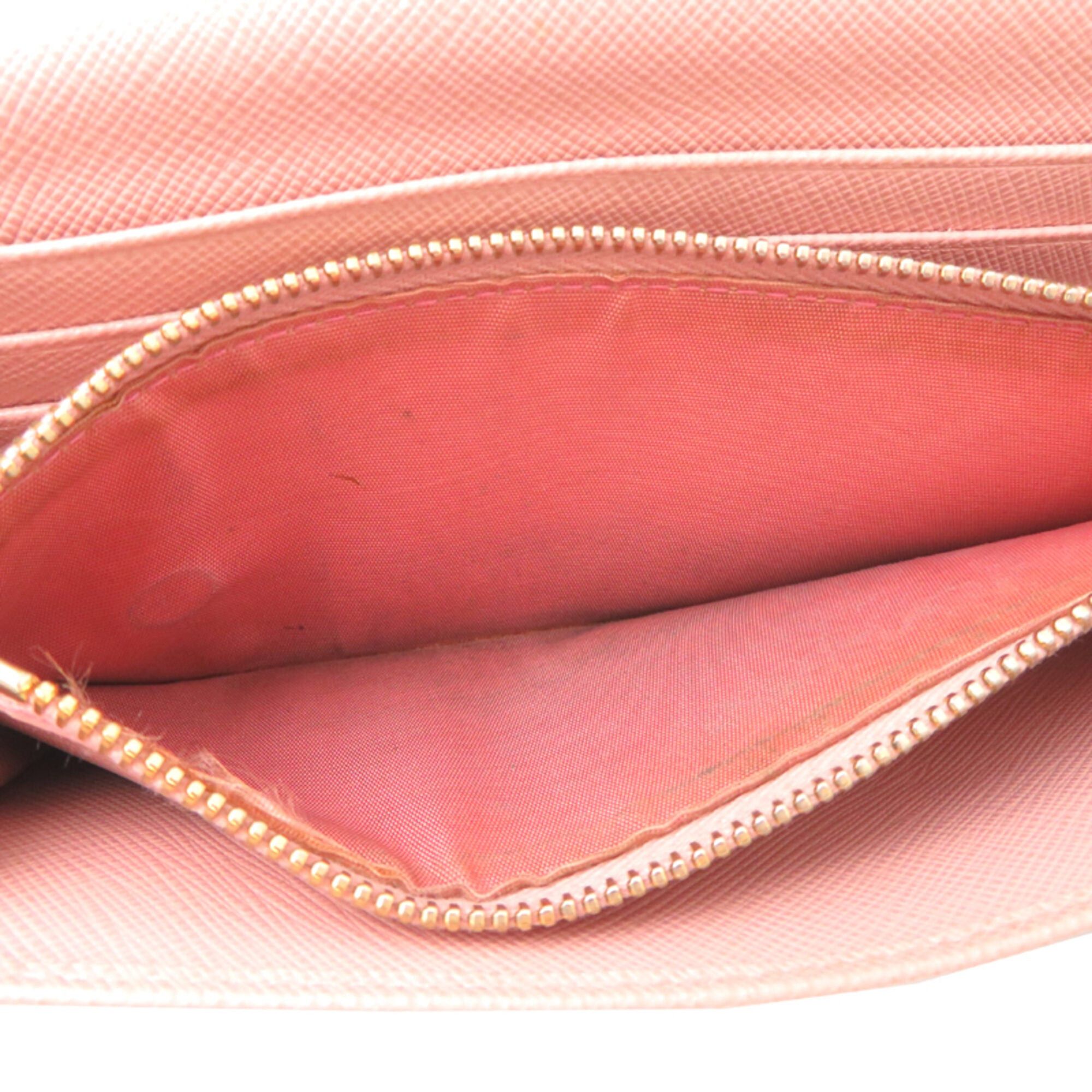 Prada Prada Women's Long Wallet 1MH132 Saffiano Leather Pink Size ONE SIZE - 7 Thumbnail