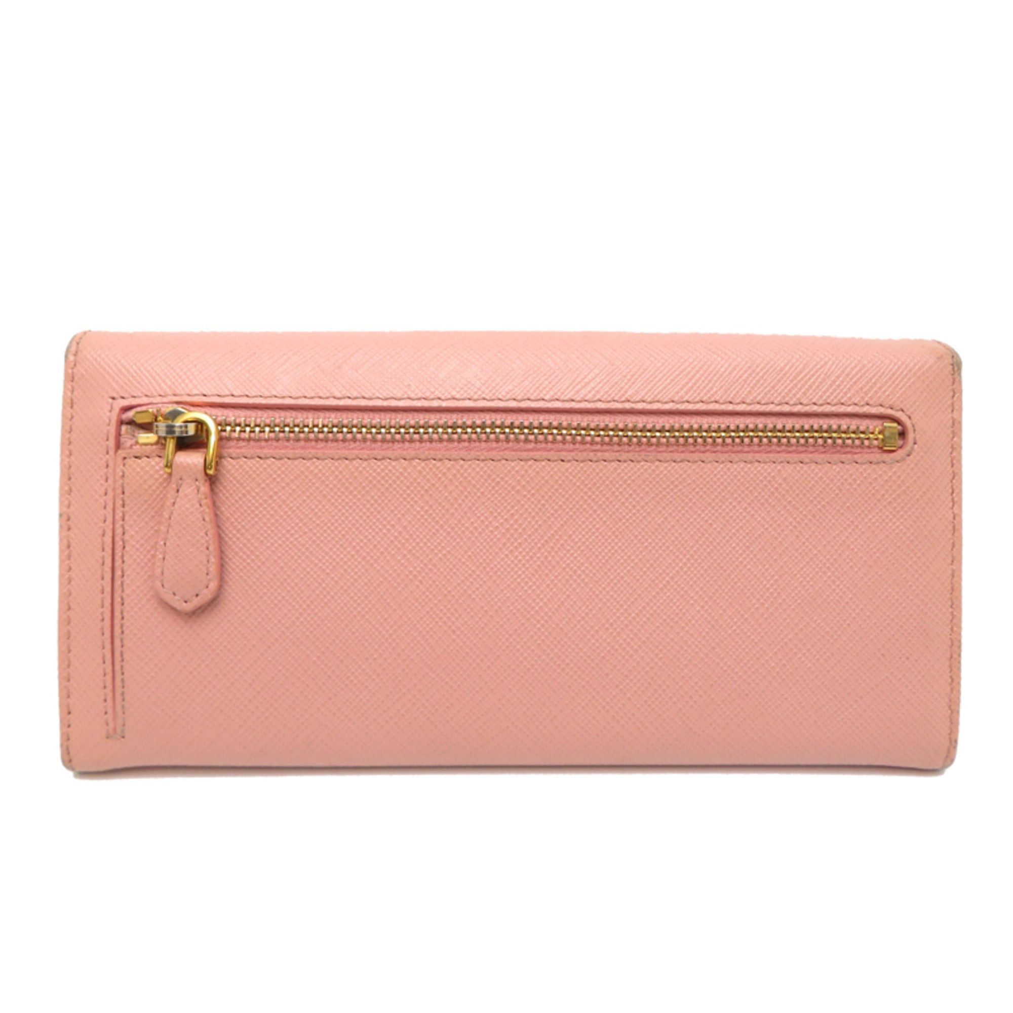 Prada Prada Women's Long Wallet 1MH132 Saffiano Leather Pink Size ONE SIZE - 2 Thumbnail