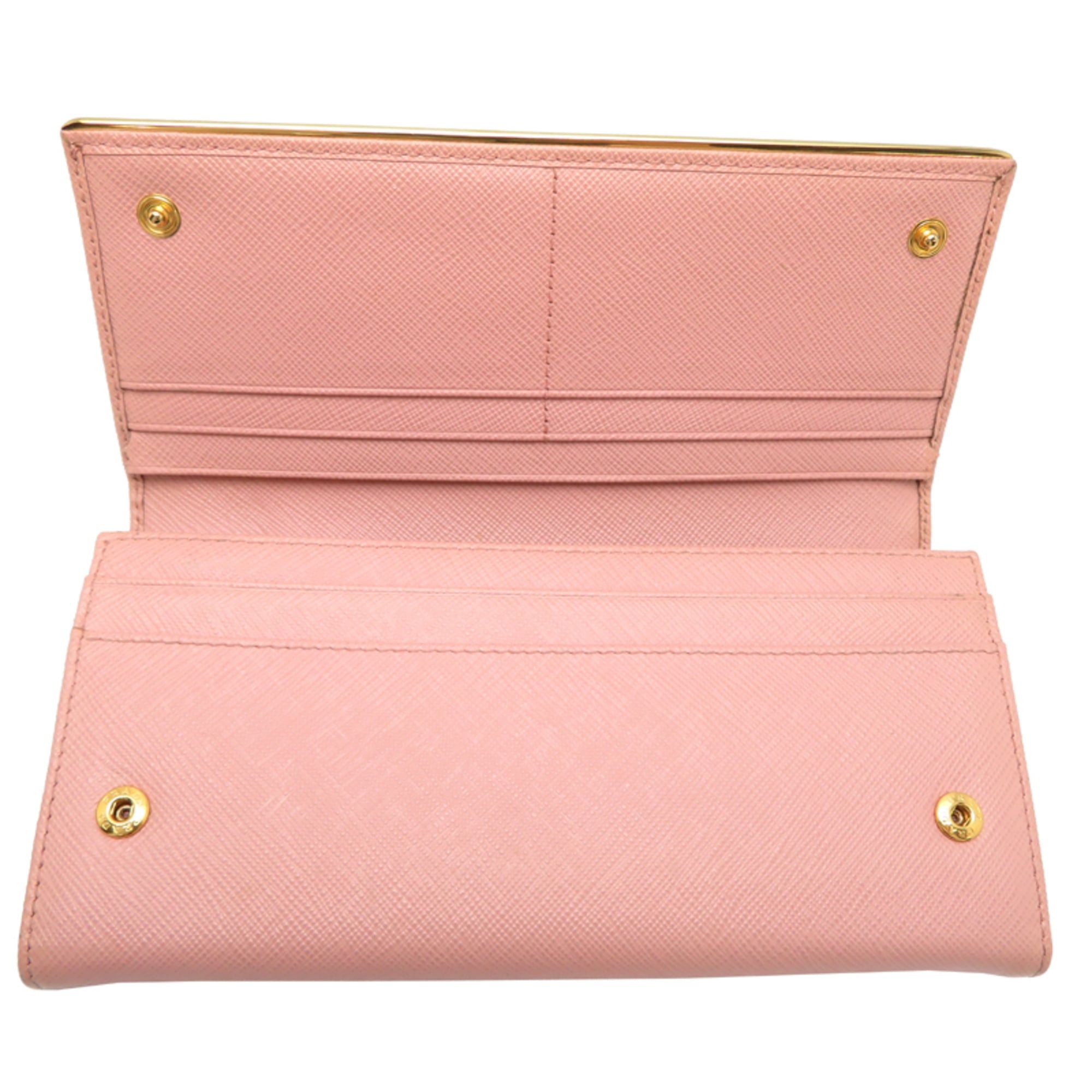 Prada Prada Women's Long Wallet 1MH132 Saffiano Leather Pink Size ONE SIZE - 5 Thumbnail