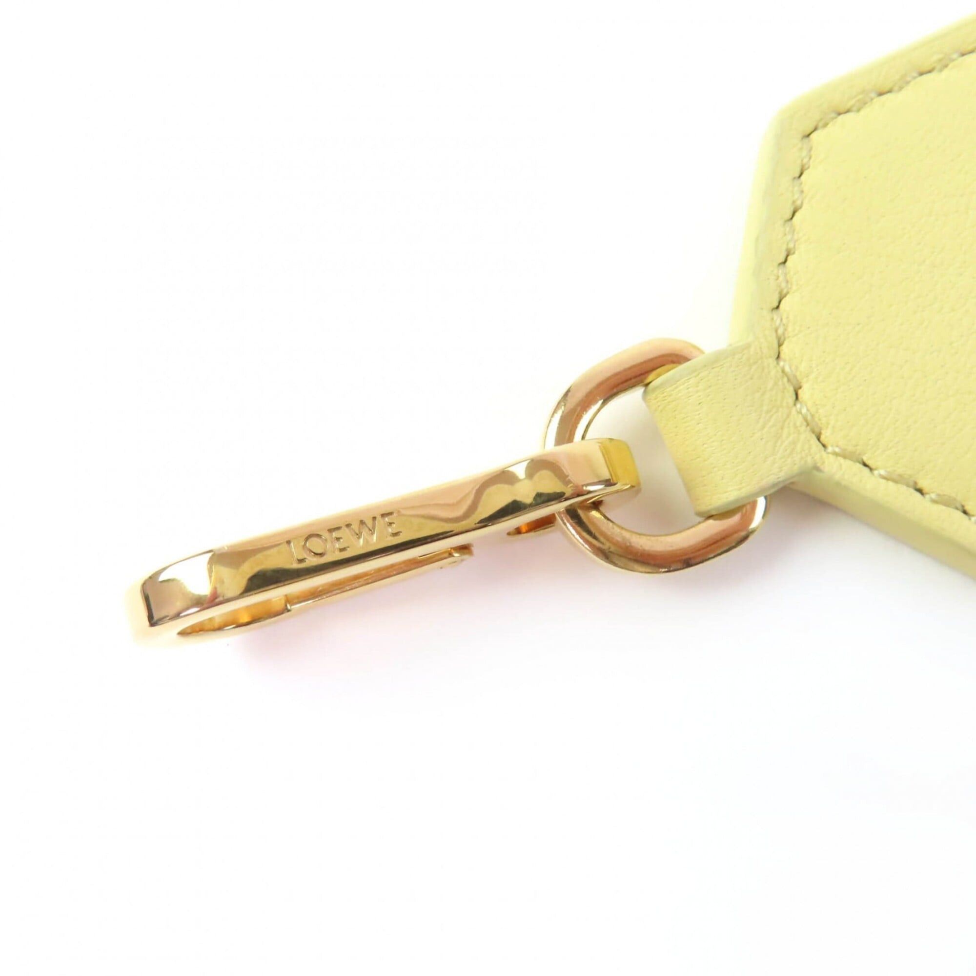 Loewe LOEWE (Loewe) Leather Trim Anagram Logo Shoulder Strap, Yellow, Gold Hardware, Made in Spain, Women's, with Dust Bag Size ONE SIZE - 8 Thumbnail