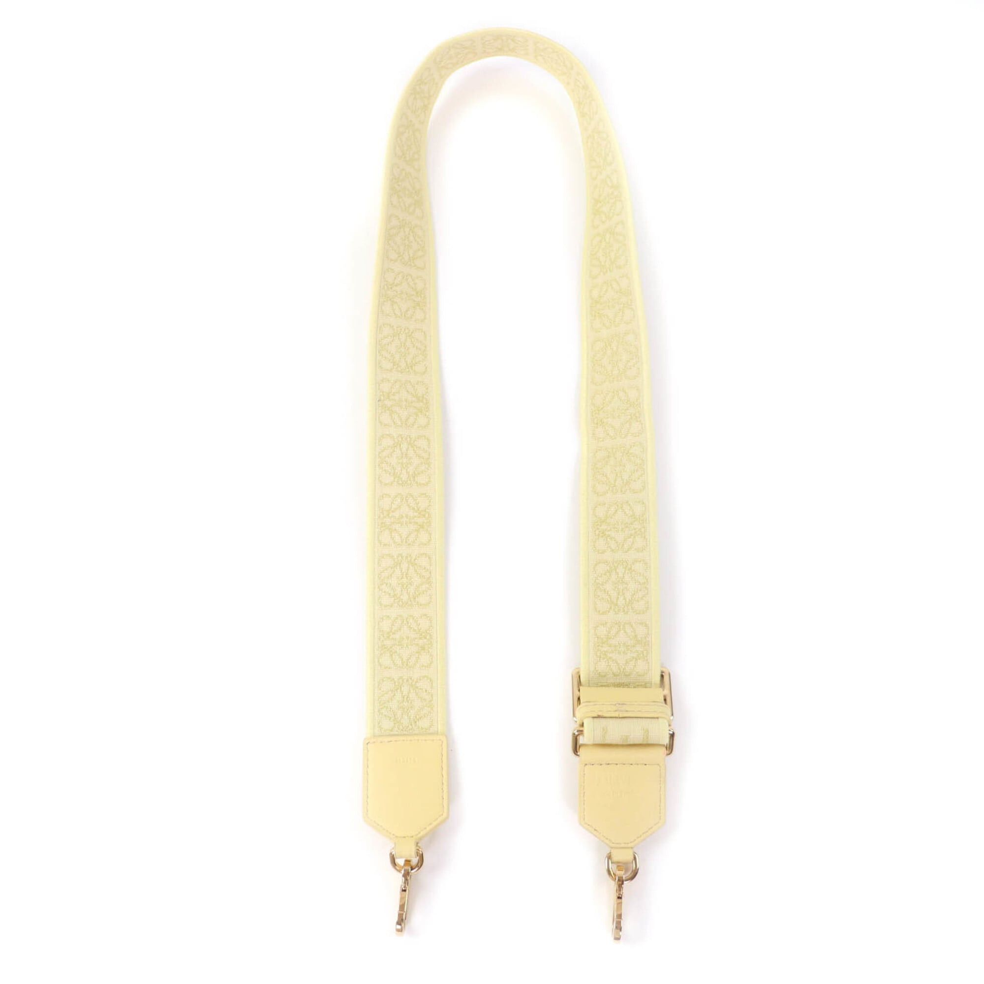 Loewe LOEWE (Loewe) Leather Trim Anagram Logo Shoulder Strap, Yellow, Gold Hardware, Made in Spain, Women's, with Dust Bag Size ONE SIZE - 3 Thumbnail