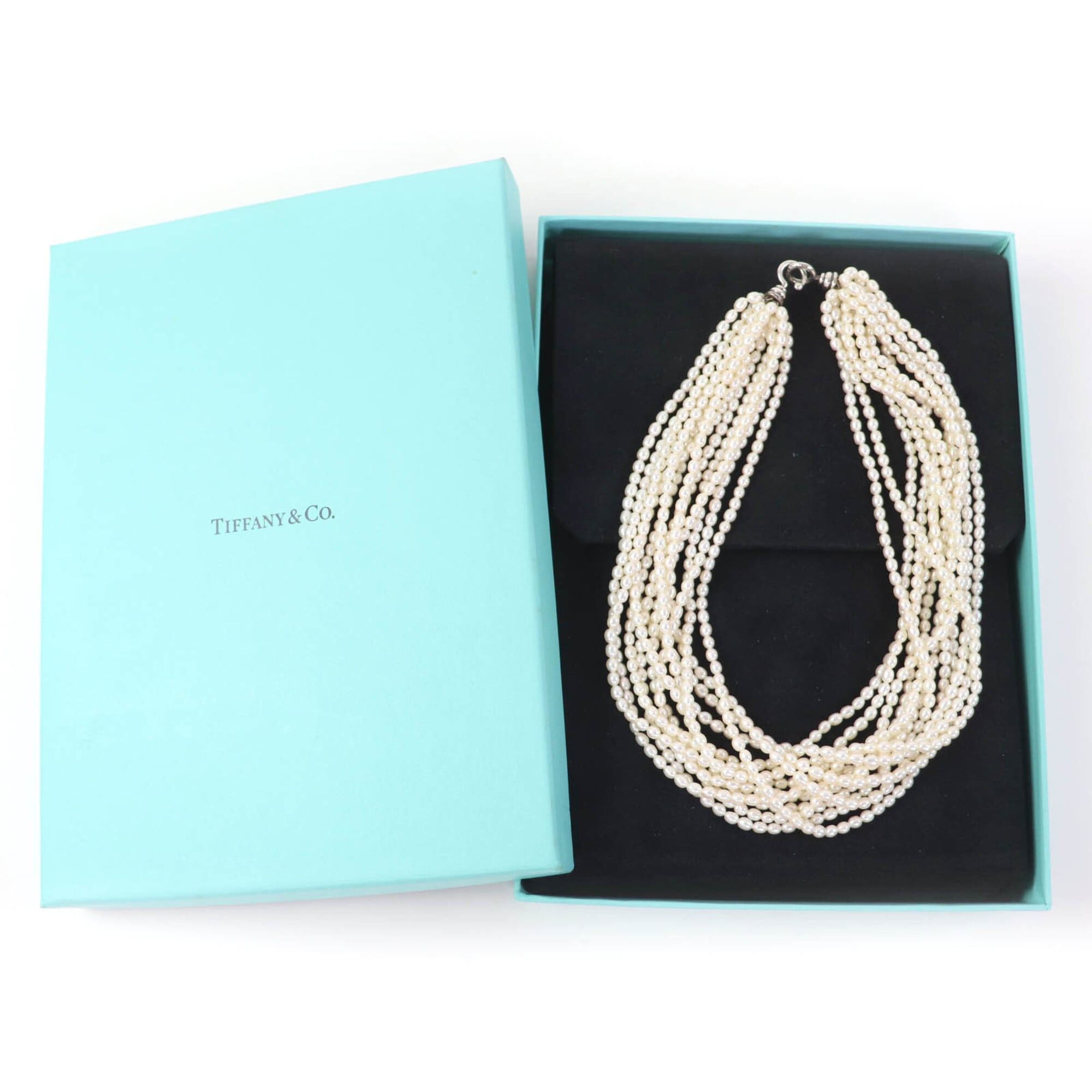 Tiffany & Co. TIFFANY&Co. Tiffany Torsade Necklace, Pearl, 925 Sterling Silver, White, Silver Hardware, Weight 105g, Women's, Comes with Box and Dust Bag. Size ONE SIZE - 2 Thumbnail