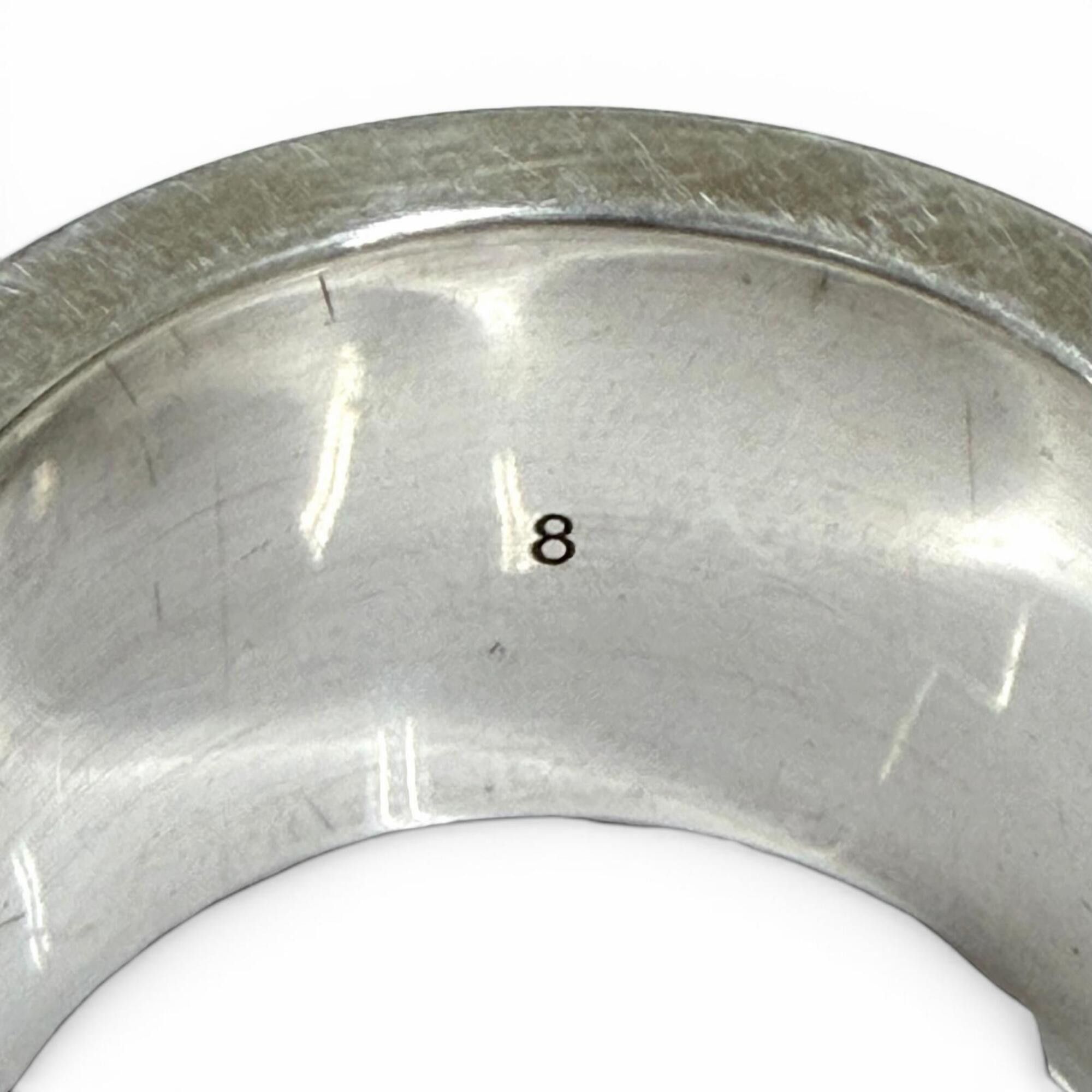Gucci GUCCI 455318 925 GHOST Wide Ring, Silver, Size 8, Made in Italy, Weight 12.3g, Women's Size ONE SIZE - 8 Thumbnail