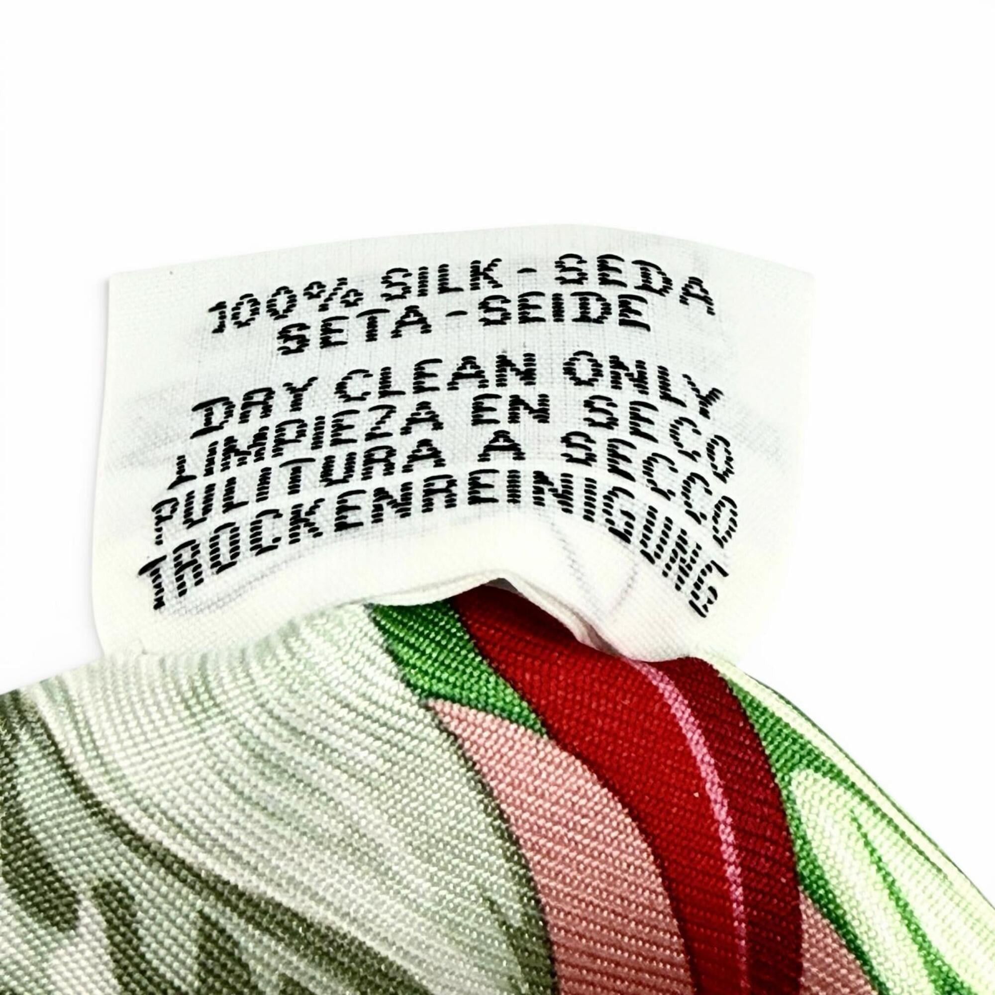 Hermes HERMES Twilly Danse Pacifique 100% Silk Vieux Rose Blue Vert Scarf Muffler, Made in France, Women's, with Box. Size ONE SIZE - 7 Thumbnail