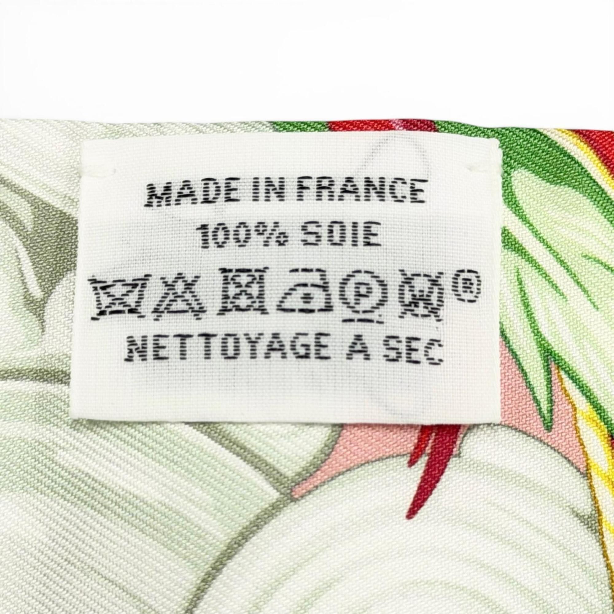 Hermes HERMES Twilly Danse Pacifique 100% Silk Vieux Rose Blue Vert Scarf Muffler, Made in France, Women's, with Box. Size ONE SIZE - 6 Thumbnail