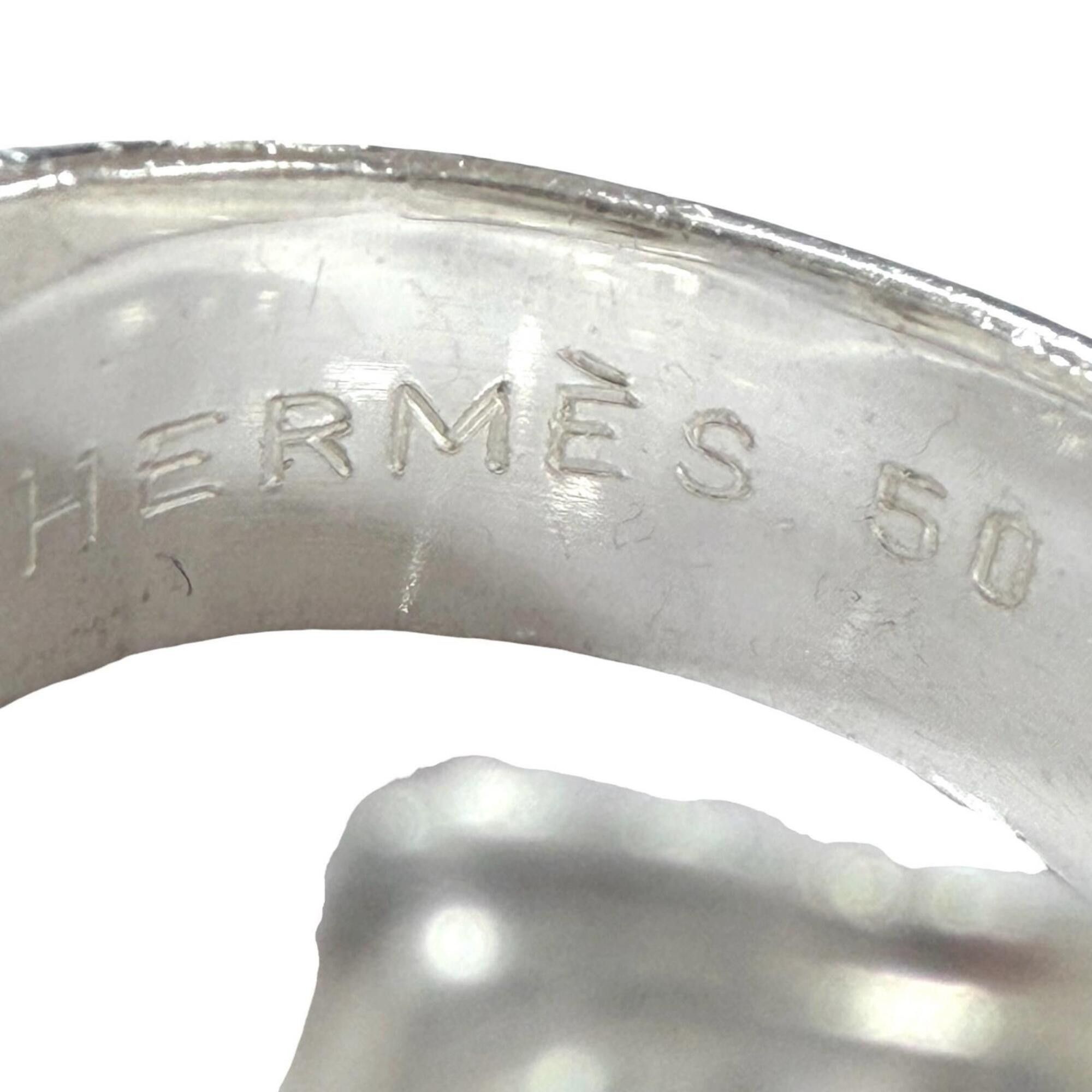 Hermes HERMES Vintage Mexico Ring, 925 Sterling Silver and Gold Combination, Silver/Gold, Size 50, Weight 6.8g, Women's. Size ONE SIZE - 6 Thumbnail