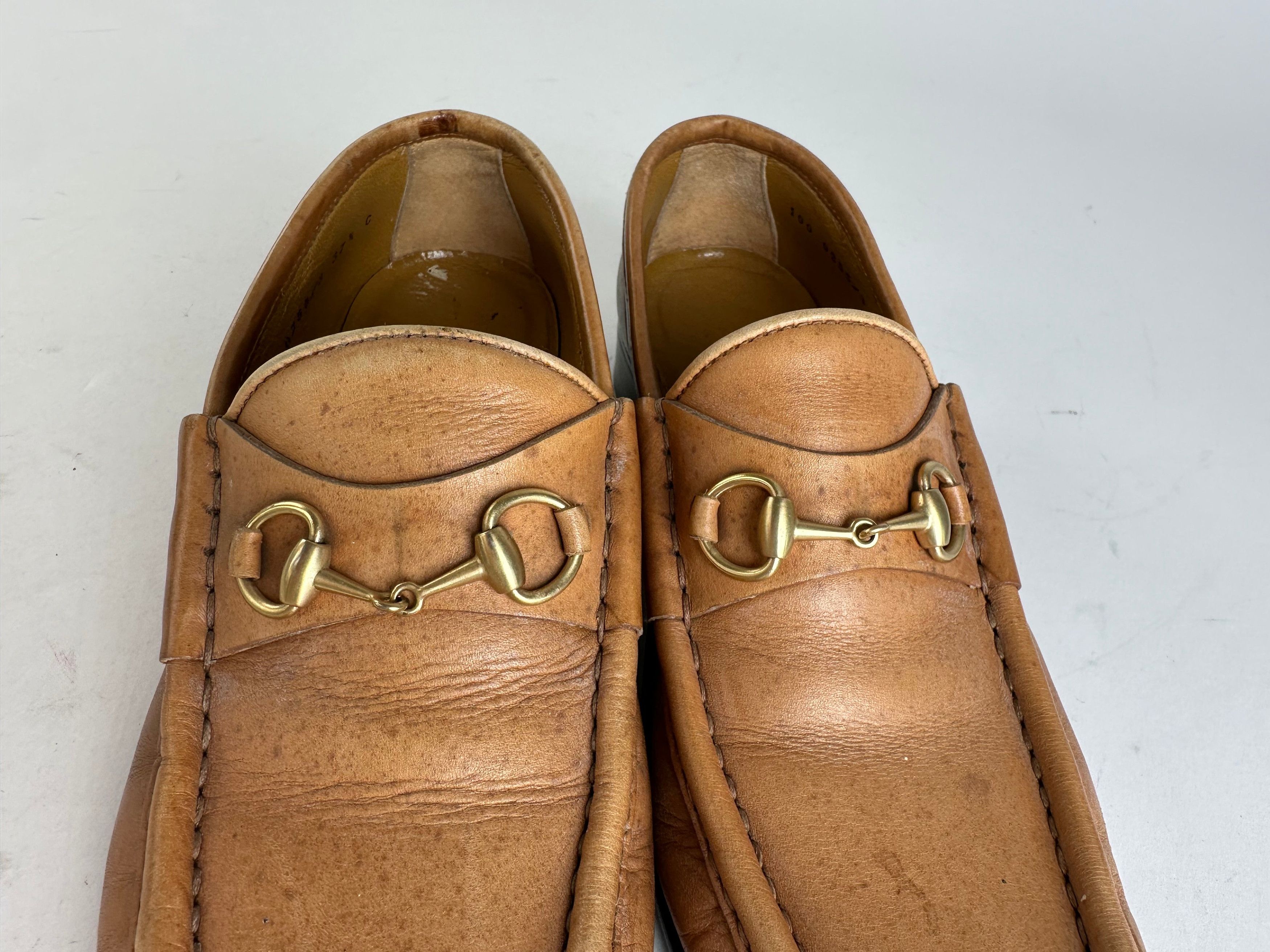 Gucci Vintage Horsebit Leather Loafers Tan EU37,5 Size US 6.5 / IT 36.5 - 9 Thumbnail