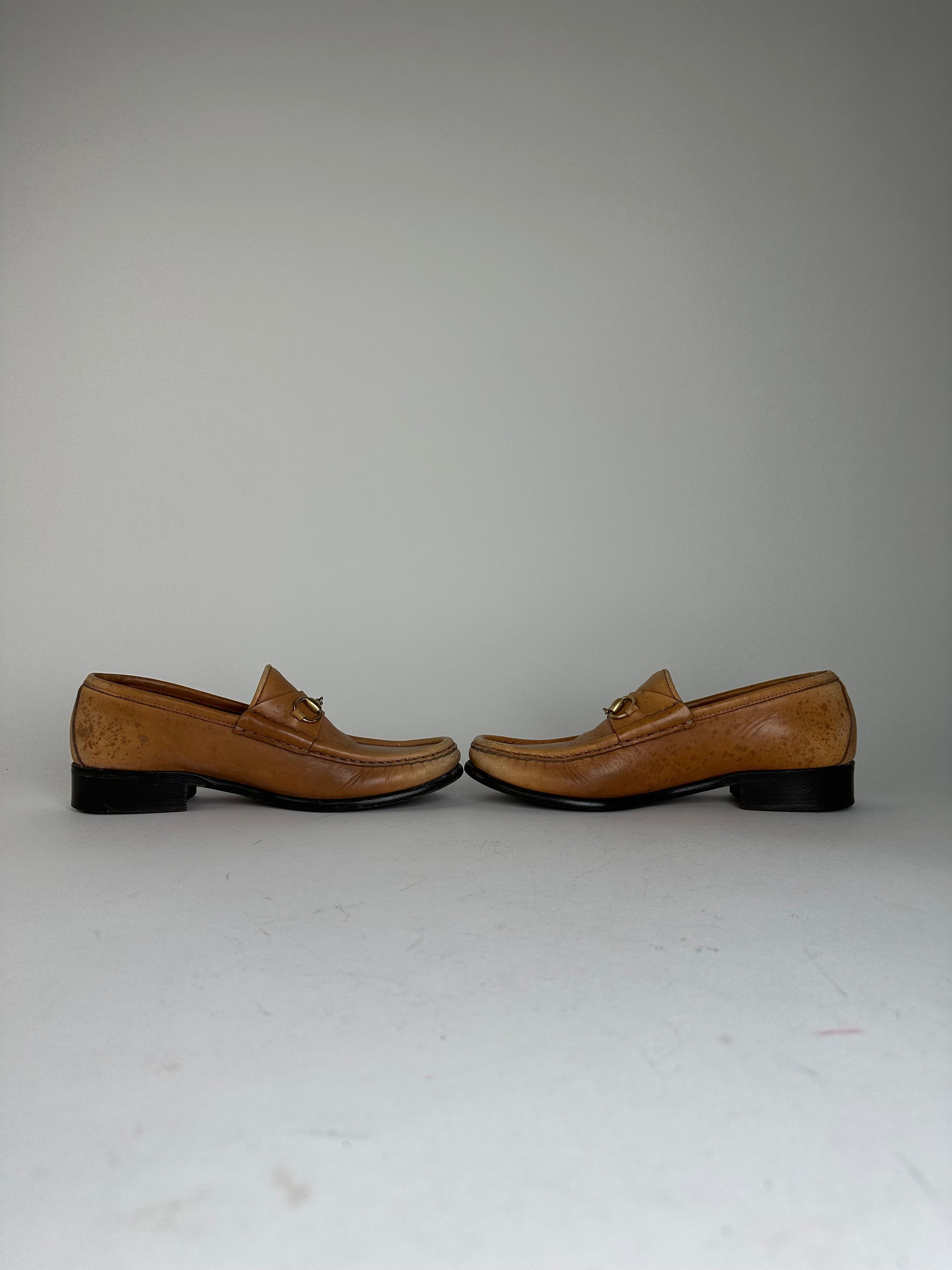 Gucci Vintage Horsebit Leather Loafers Tan EU37,5 Size US 6.5 / IT 36.5 - 7 Thumbnail