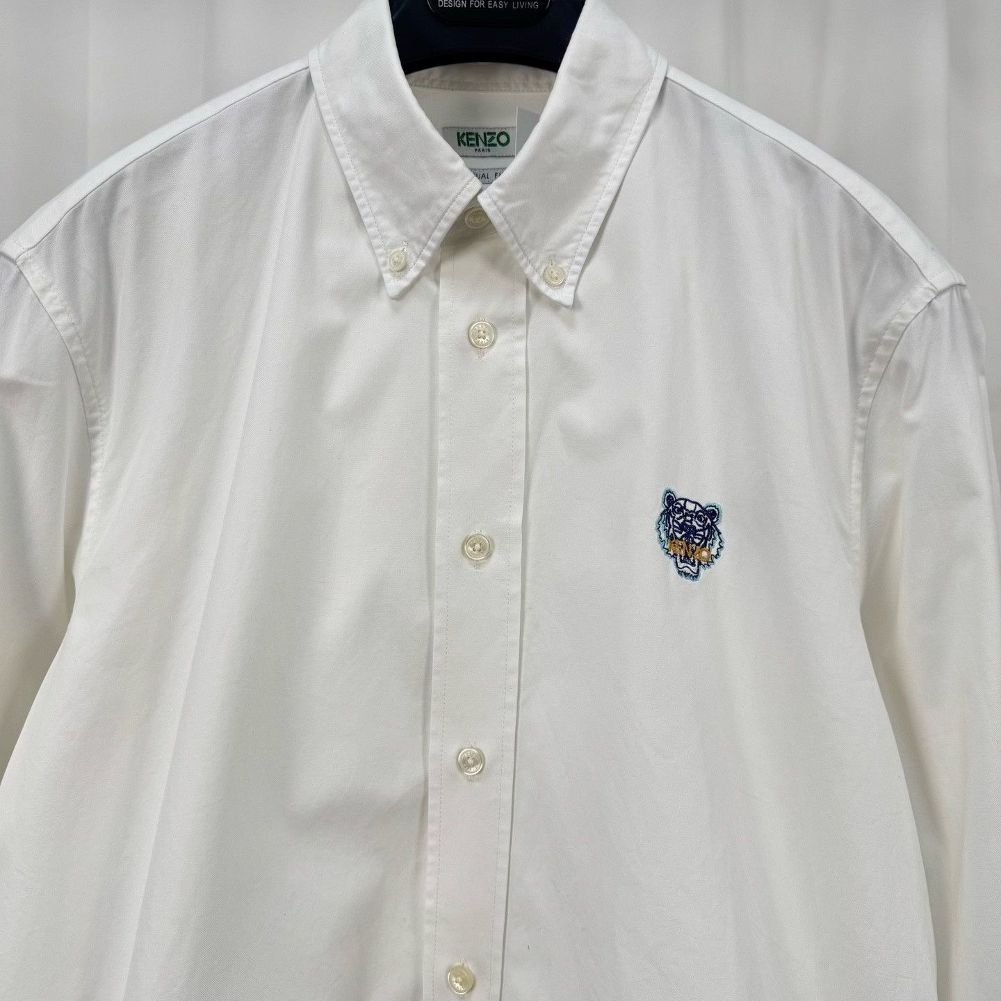 Kenzo Kenzo Tiger Head Embroidered White Shirt M Size US M / EU 48-50 / 2 - 4 Thumbnail
