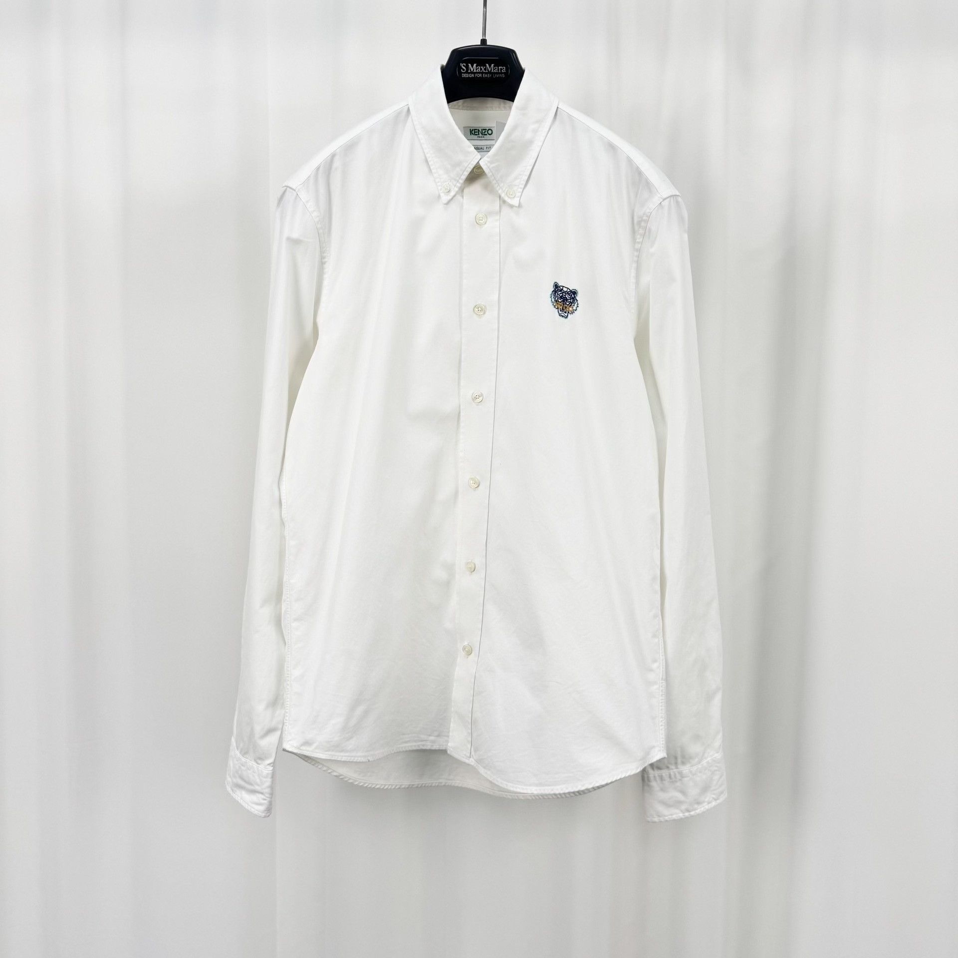 Kenzo Kenzo Tiger Head Embroidered White Shirt M Size US M / EU 48-50 / 2 - 2 Thumbnail