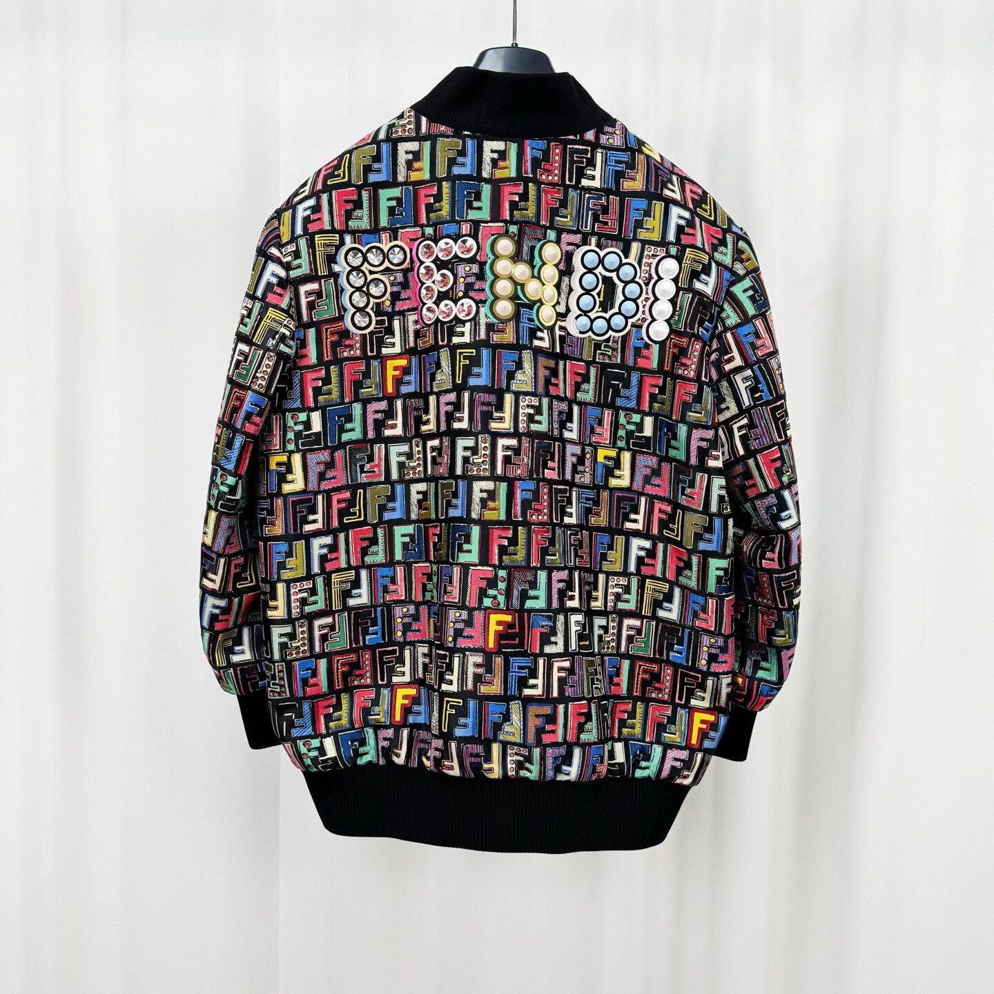 Fendi Fendi Fun Fair Monogram Studded Bomber IT 38 Size XS / US 0-2 / IT 36-38 - 3 Thumbnail