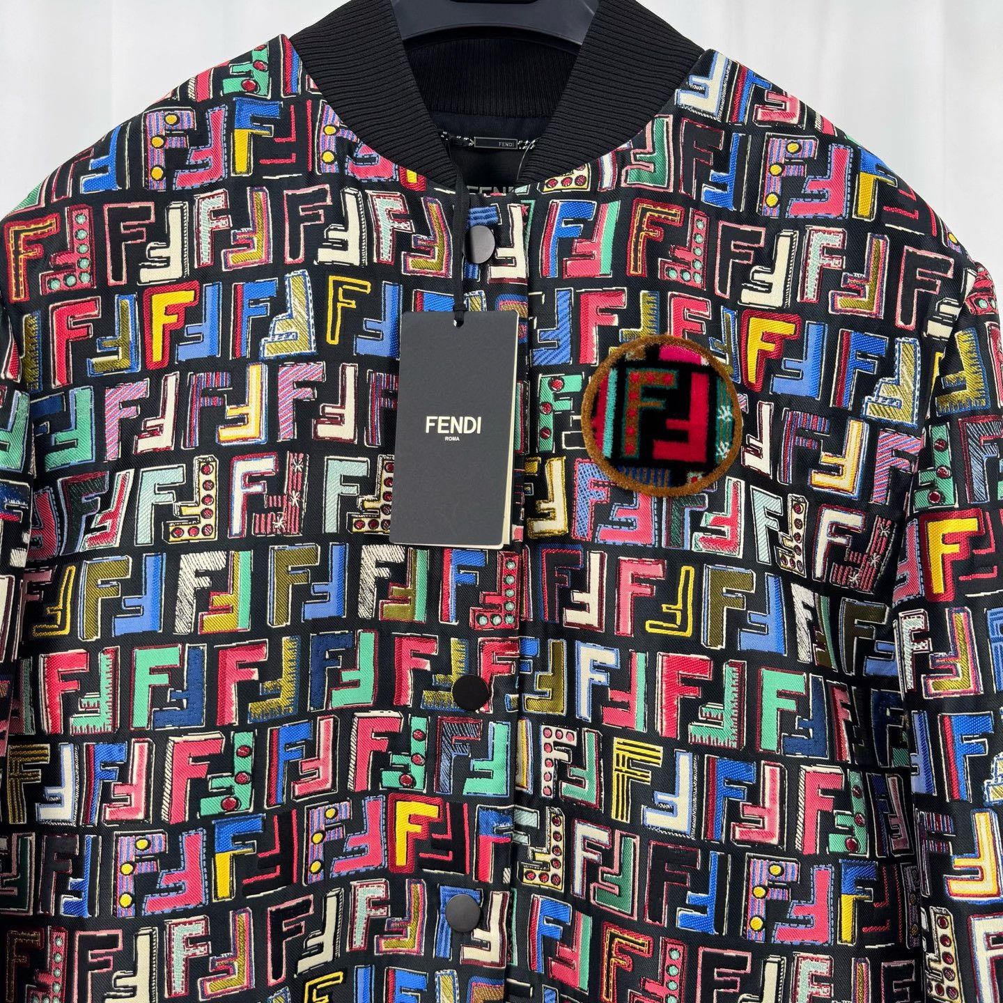 Fendi Fendi Fun Fair Monogram Studded Bomber IT 38 Size XS / US 0-2 / IT 36-38 - 4 Thumbnail