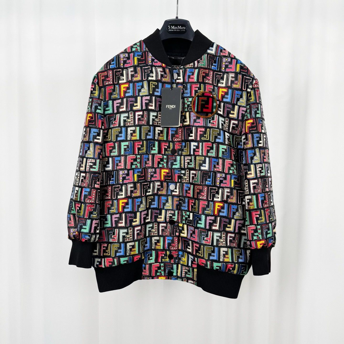 Fendi Fendi Fun Fair Monogram Studded Bomber IT 38 Size XS / US 0-2 / IT 36-38 - 2 Thumbnail