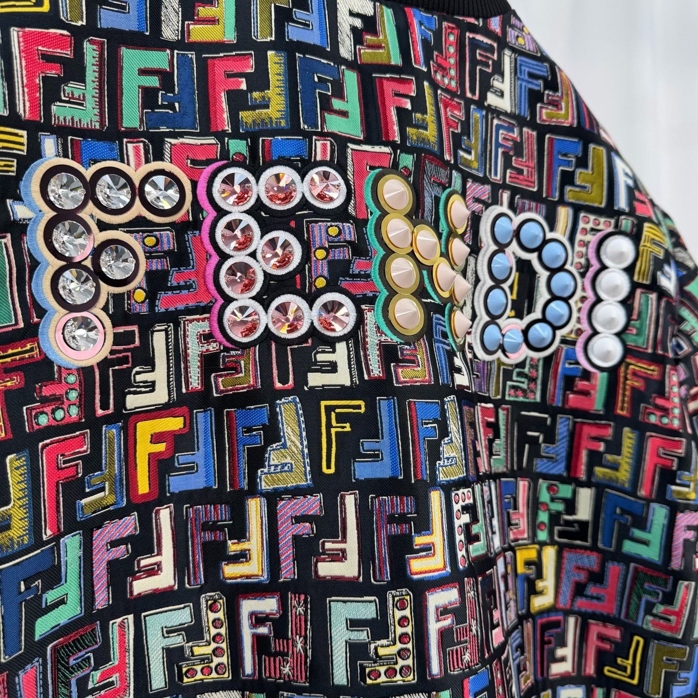 Fendi Fendi Fun Fair Monogram Studded Bomber IT 38 Size XS / US 0-2 / IT 36-38 - 7 Thumbnail