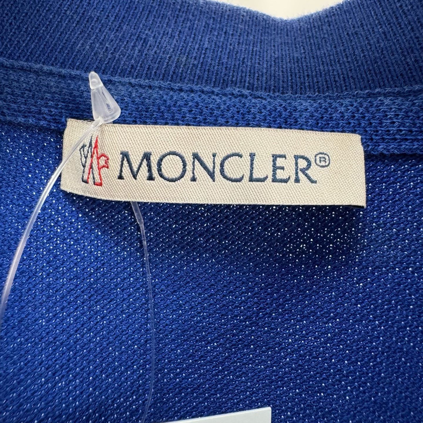 Moncler Moncler Logo Patch Blue Polo Shirt L Size US L / EU 52-54 / 3 - 6 Thumbnail