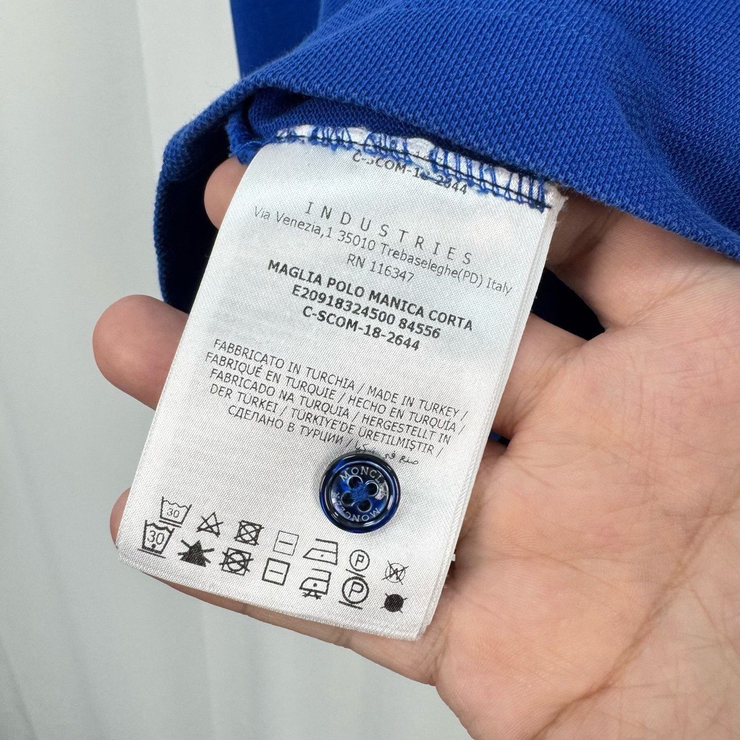 Moncler Moncler Logo Patch Blue Polo Shirt L Size US L / EU 52-54 / 3 - 7 Thumbnail