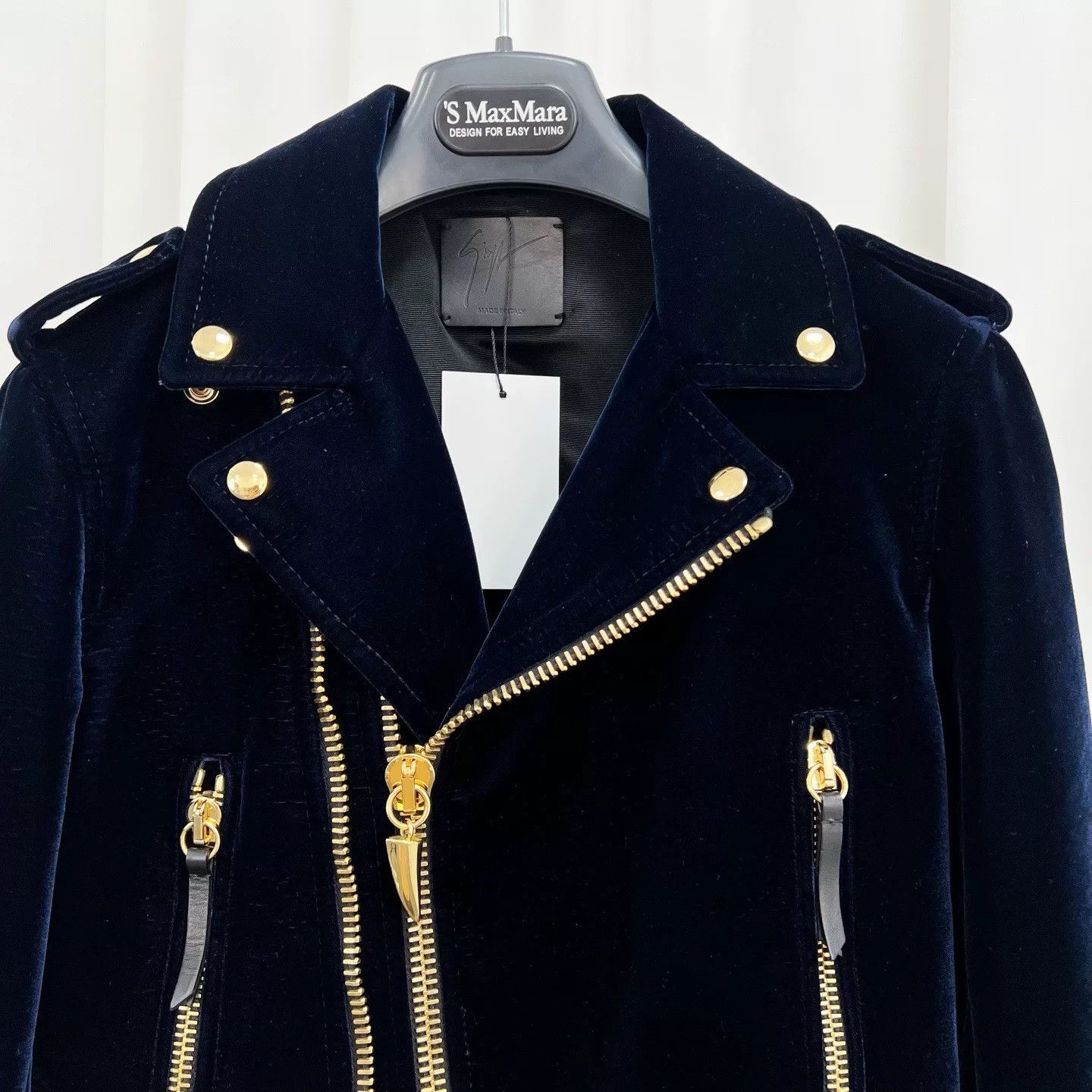 Giuseppe Zanotti Giuseppe Zanotti Velvet Biker Jacket Size S Size US S / EU 44-46 / 1 - 4 Thumbnail