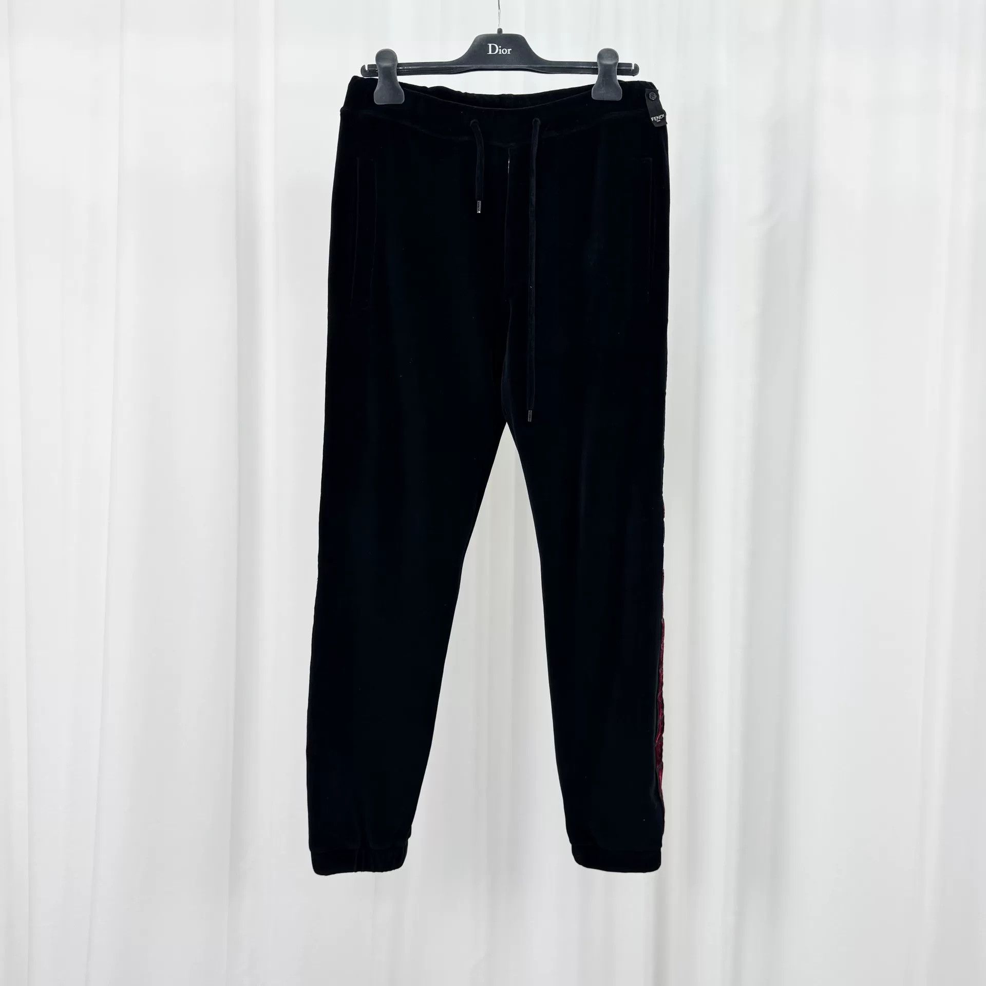 Fendi Fendi Velvet FF Side Logo Joggers Size 48 Size US 32 / EU 48 - 2 Thumbnail
