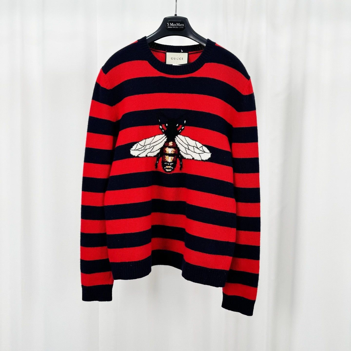 Gucci Gucci Bee Embroidered Striped Sweater Size M Size US M / EU 48-50 / 2 - 2 Thumbnail