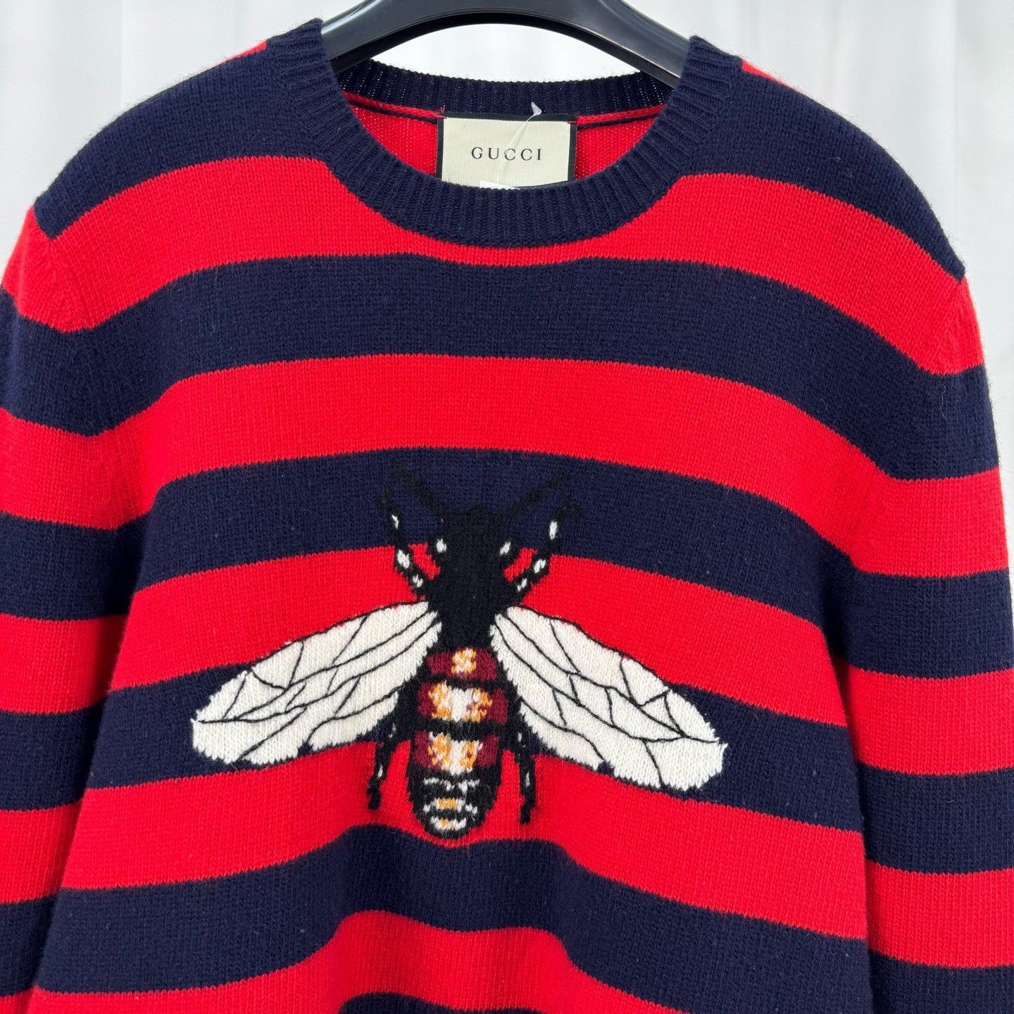Gucci Gucci Bee Embroidered Striped Sweater Size M Size US M / EU 48-50 / 2 - 4 Thumbnail