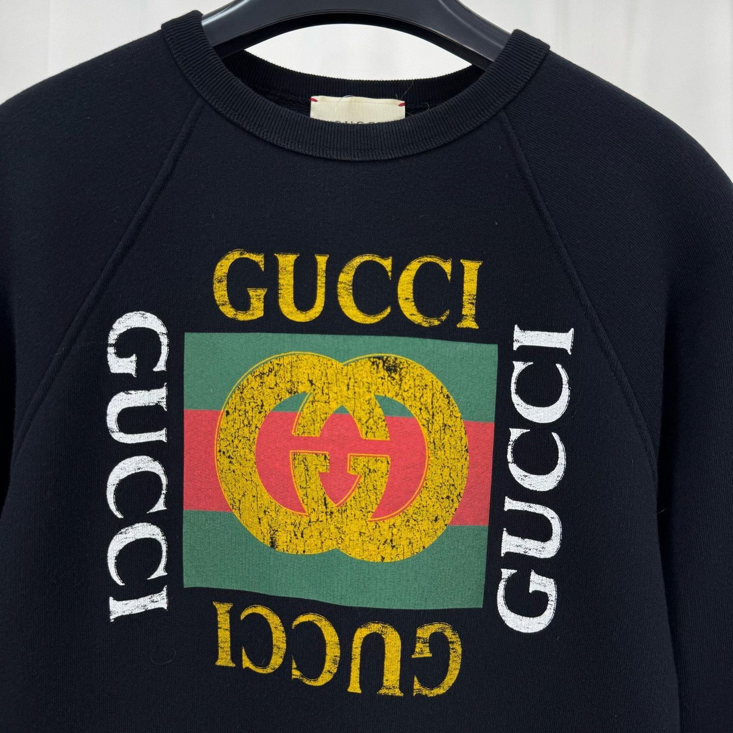 Gucci Gucci Distressed Double G Logo Sweatshirt 10 Size US XXS / EU 40 - 4 Thumbnail