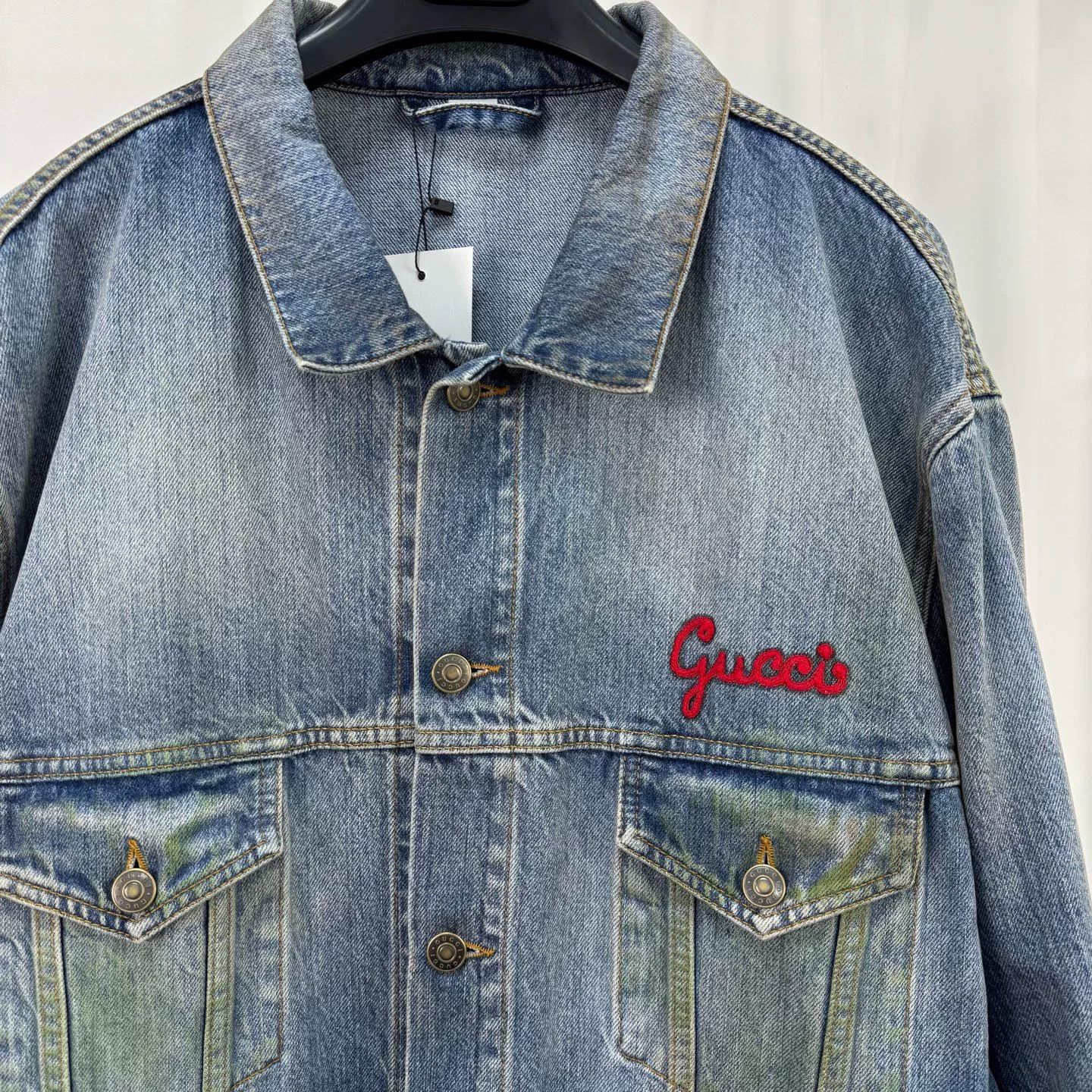 Gucci Gucci Mon Petit Chat Cat Embroidery Denim Jacket 54 Size US L / EU 52-54 / 3 - 4 Thumbnail