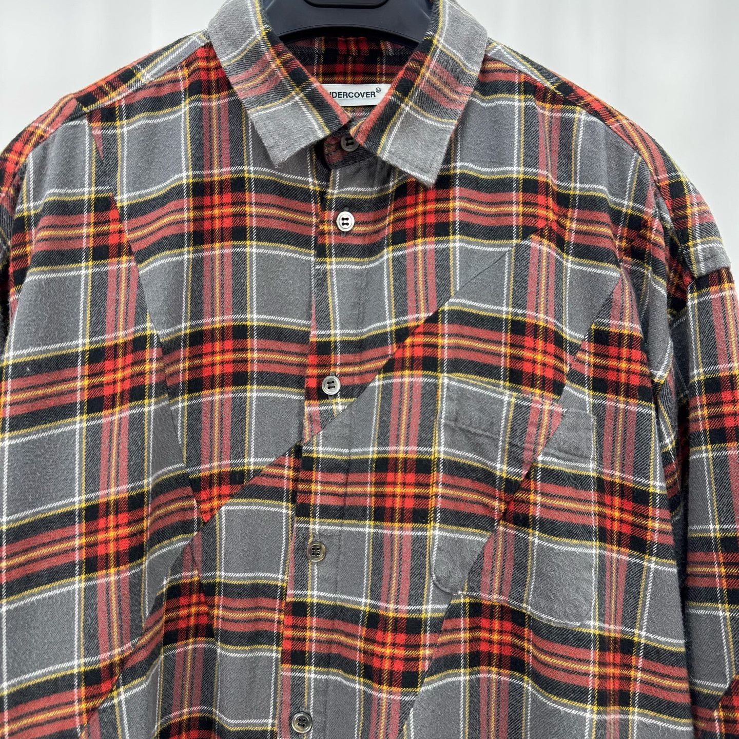Undercover Undercover Panelled Plaid Flannel Shirt Size 2 Size US M / EU 48-50 / 2 - 3 Thumbnail