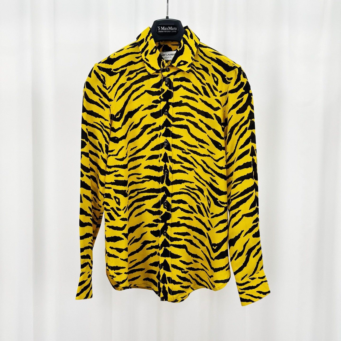 Saint Laurent Paris Saint Laurent Tiger Print Silk Button Up FR 34 Size XS / US 0-2 / IT 36-38 - 2 Thumbnail
