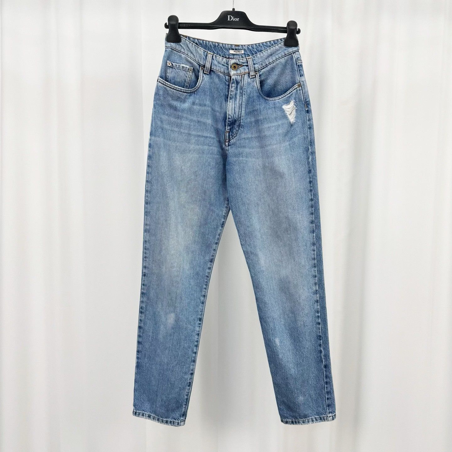 Miu Miu Miu Miu Daisy Print Denim Jeans Size 25 Size 25" / US 0 / IT 36 - 2 Thumbnail