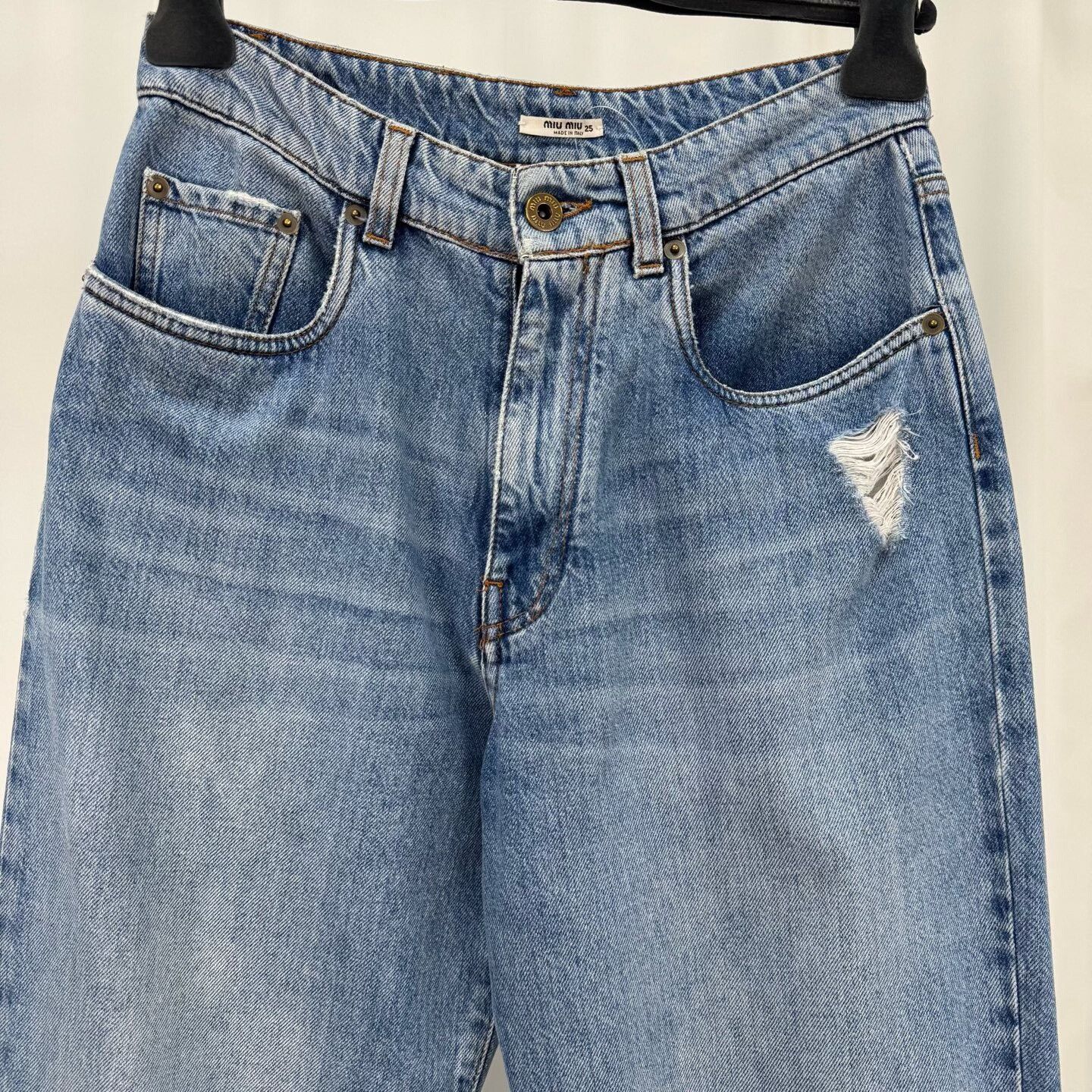 Miu Miu Miu Miu Daisy Print Denim Jeans Size 25 Size 25" / US 0 / IT 36 - 4 Thumbnail