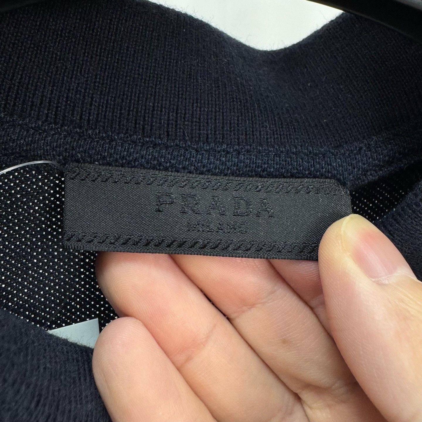 Prada Prada Rubber Logo Patch Navy Polo Shirt XL Size US XL / EU 56 / 4 - 6 Thumbnail