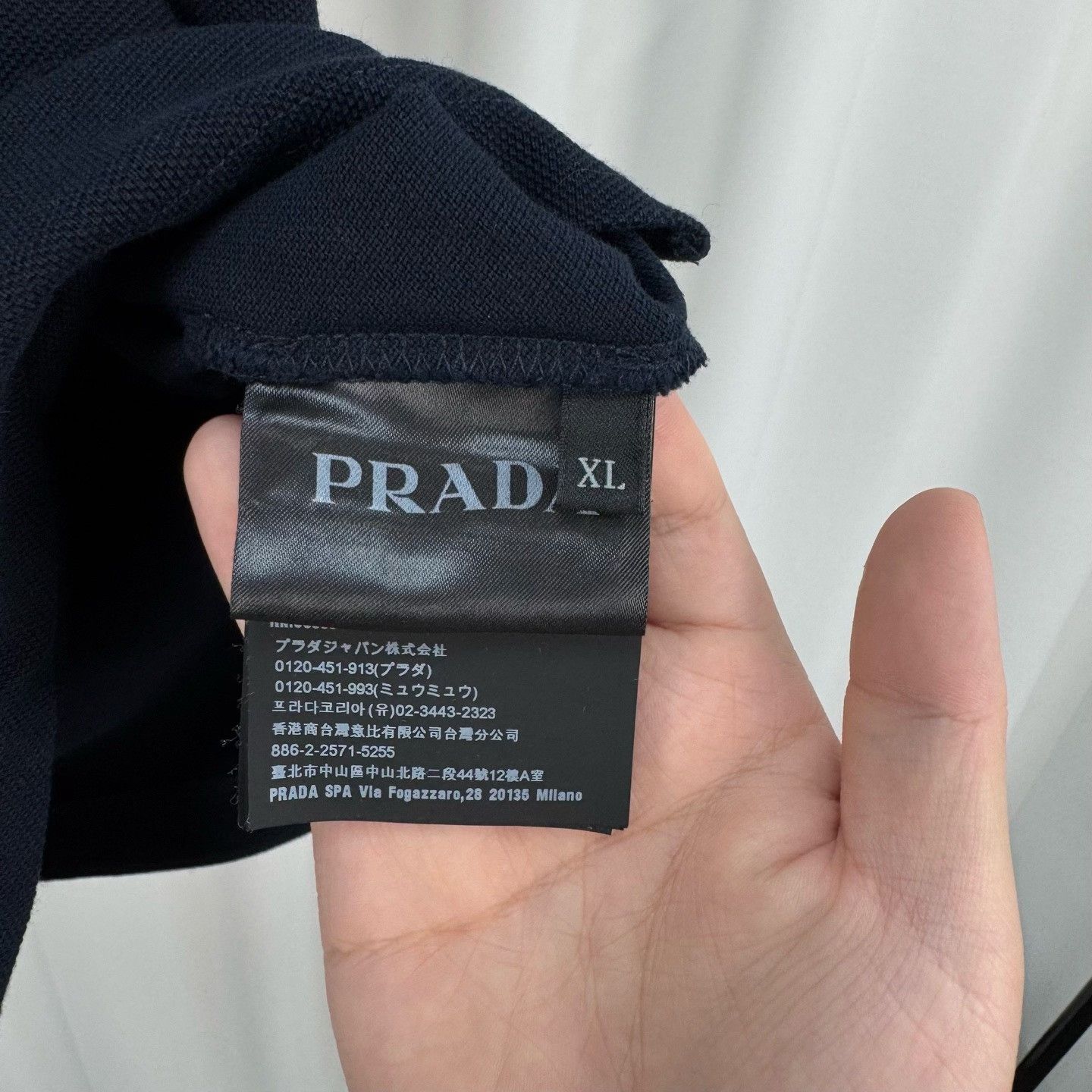 Prada Prada Rubber Logo Patch Navy Polo Shirt XL Size US XL / EU 56 / 4 - 7 Thumbnail