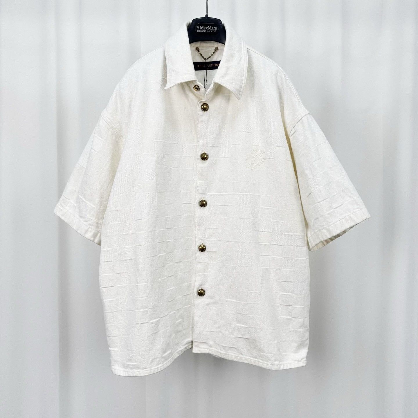 Louis Vuitton Louis Vuitton Textured Denim Shirt XL Size US XL / EU 56 / 4 - 2 Thumbnail