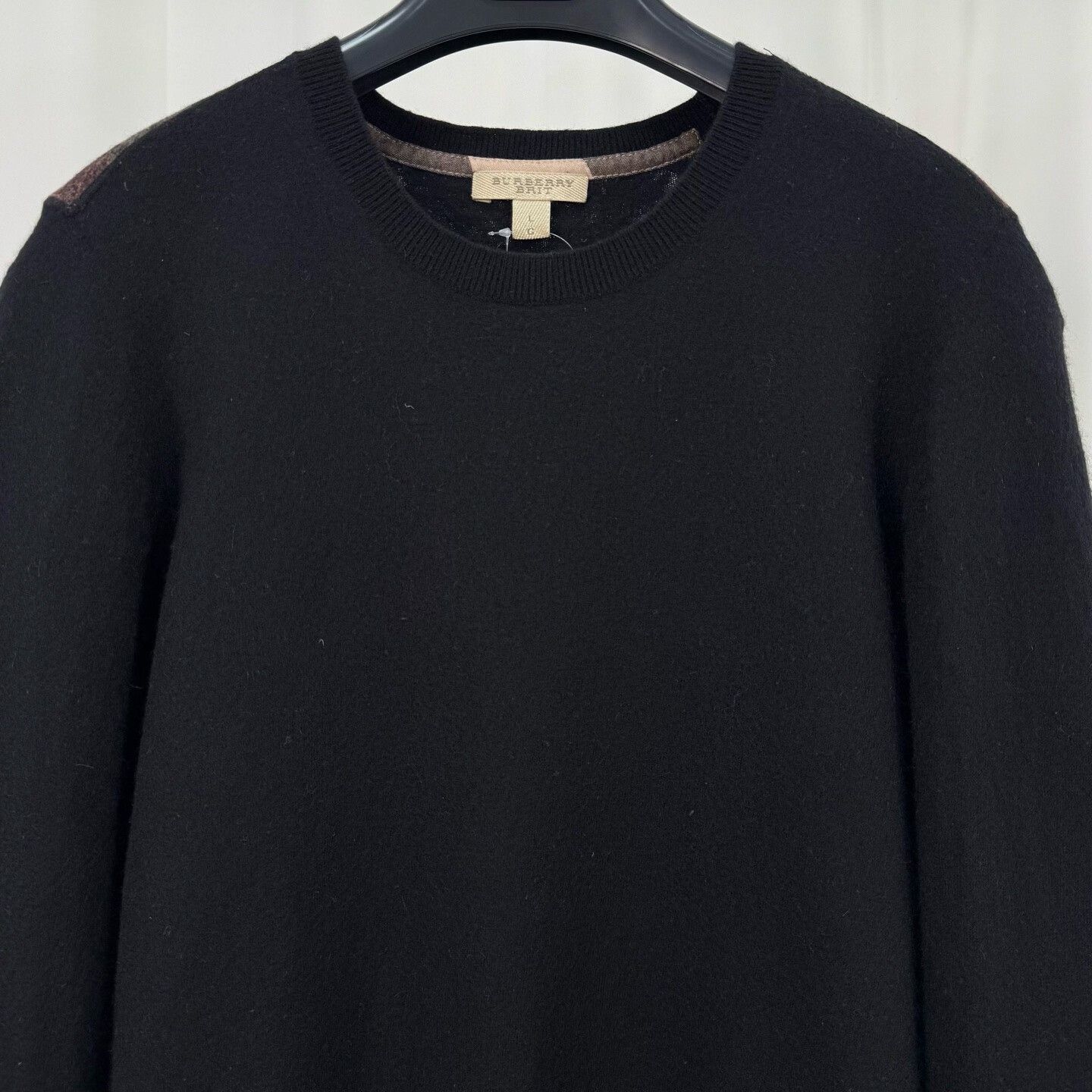 Burberry Burberry Brit Plaid Shoulder Cashmere Sweater L Size L / US 10 / IT 46 - 4 Thumbnail