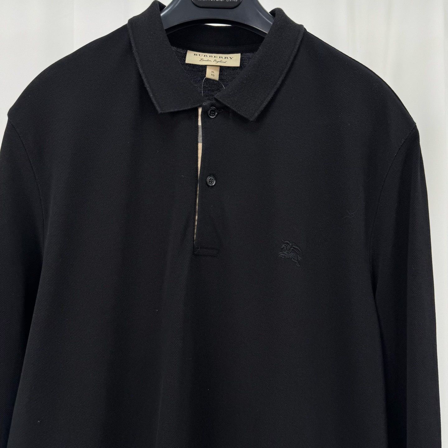 Burberry Burberry Embroidered Knight Long Sleeve Polo XL Size US XL / EU 56 / 4 - 4 Thumbnail